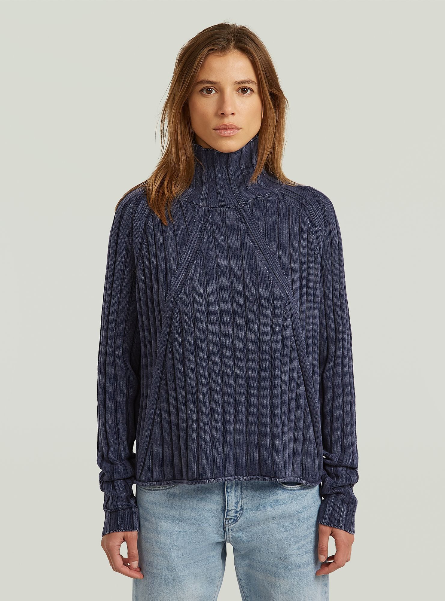 G-STAR Washed Loose Turtle Knit Pullover