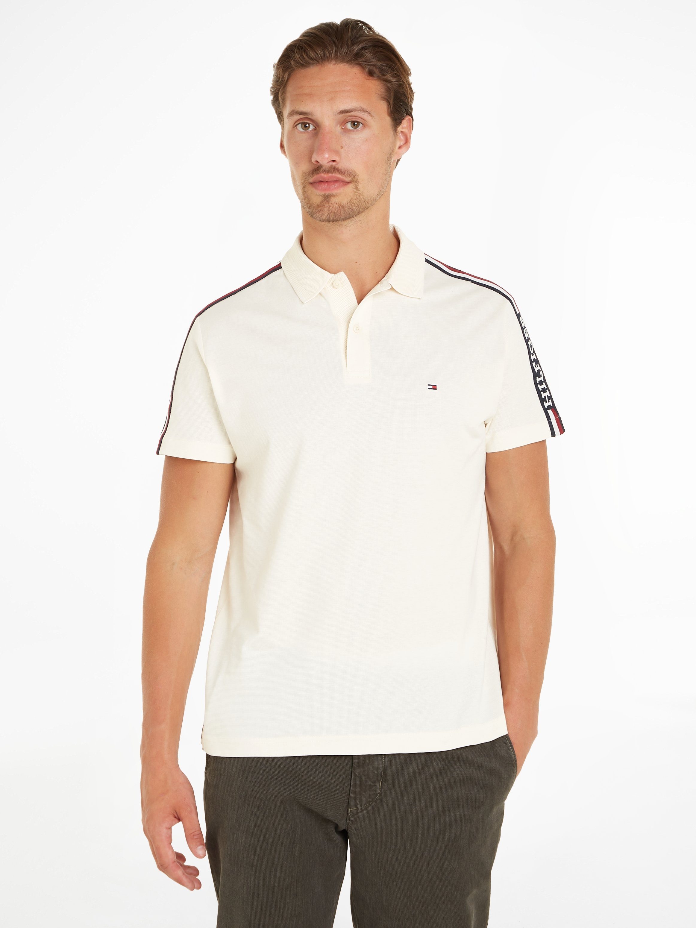 Tommy Hilfiger Poloshirt GLOBAL STRIPE MONOTYPE REG POLO mit Logostickerei | Sport-Poloshirts