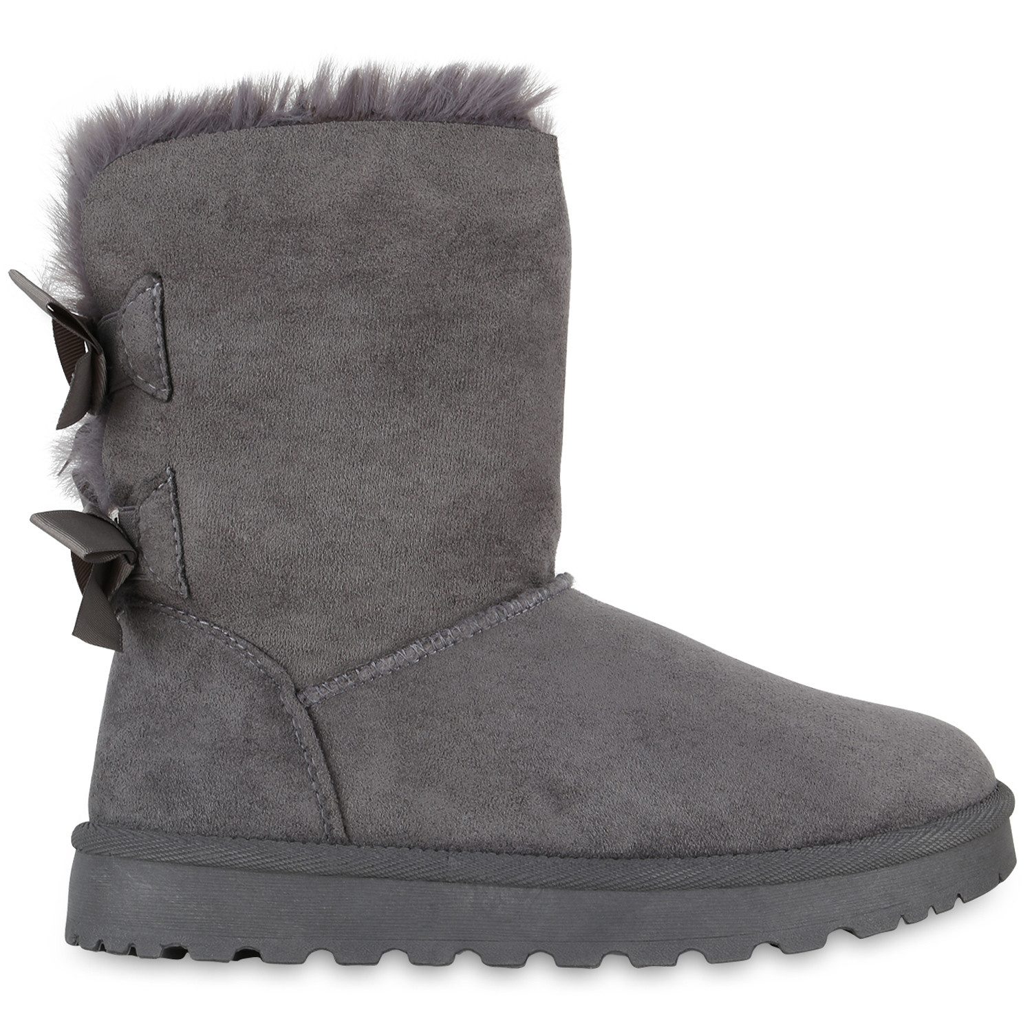 VAN HILL 839832 Winterstiefelette Damen Winterboots Christine Warm gefütterte Stiefeletten mit Schleifen – Bild 2 von 4