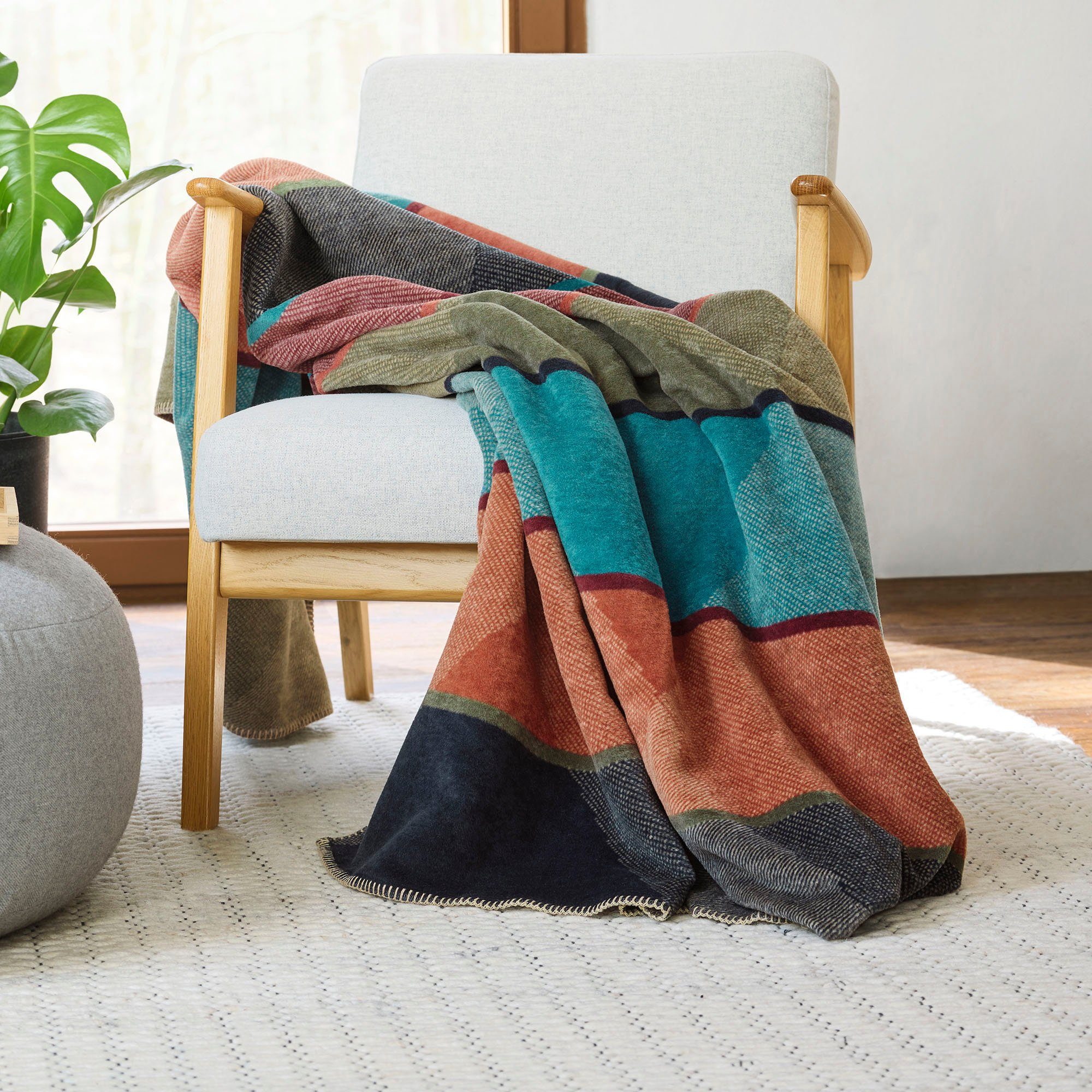 Wohndecke Jacquard Decke Alexandria, IBENA, in kräftigen Farben – Bild 2 von 5