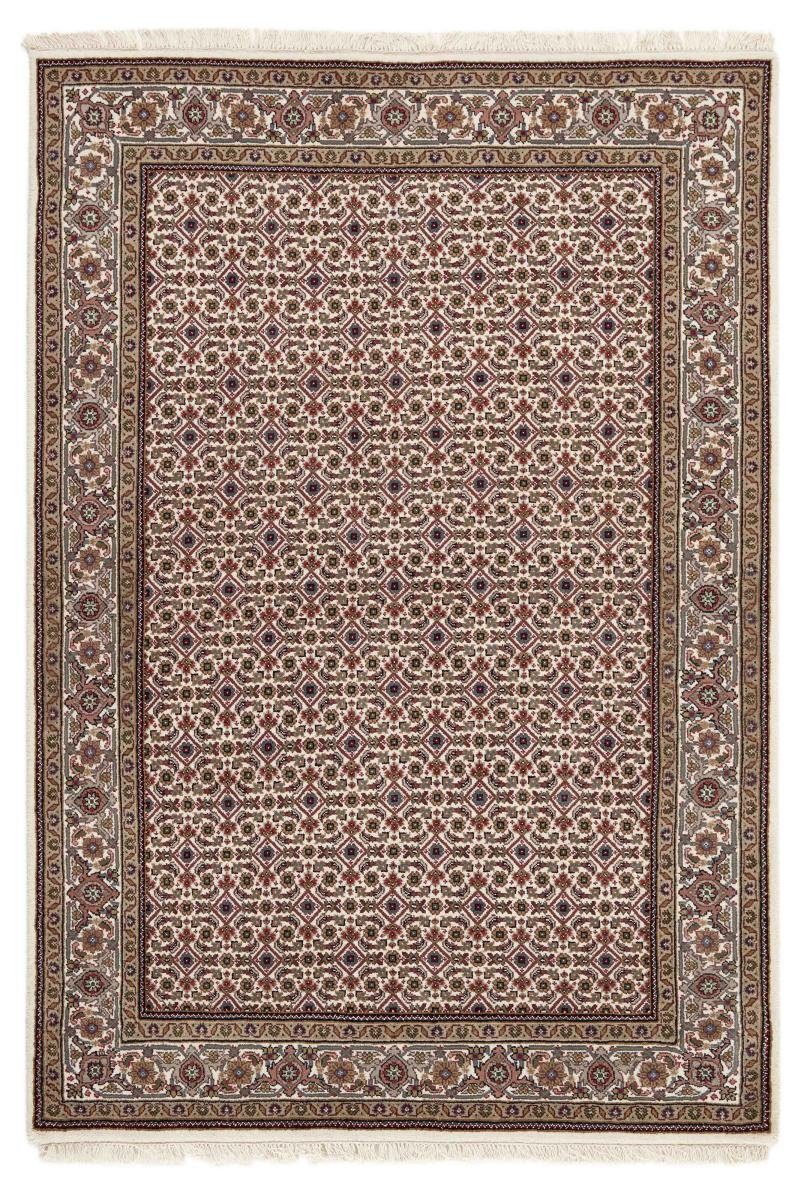 Orientteppich Indo Täbriz 141x199 Handgeknüpfter Orientteppich, Nain Trading, rechteckig, Höhe: 12 mm