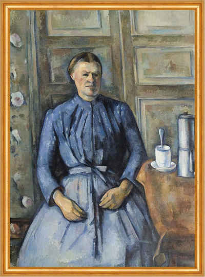 Kunstdruck Woman with a Coffeepot Paul Cezanne Frauen Kaffeekanne Geschirr B A1 0, (1 St)