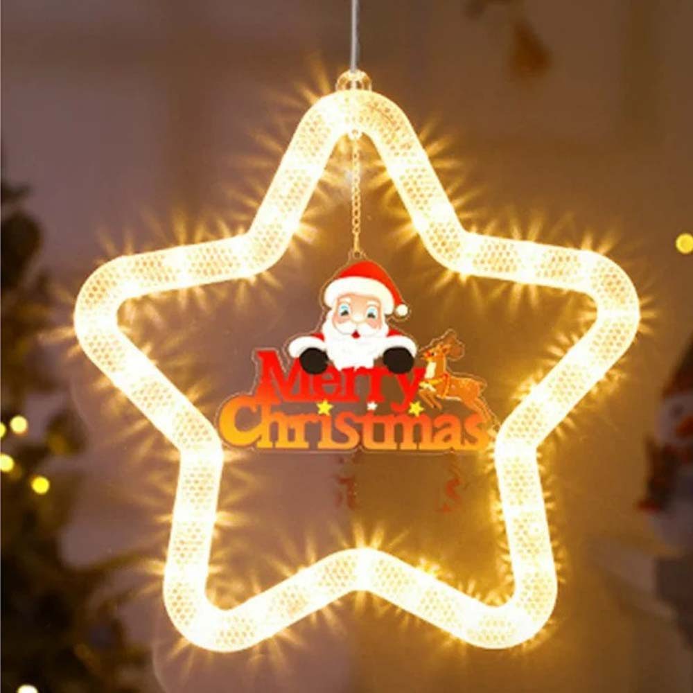 VIVIHEYDAY LED-Lichterkette LED Stern Weihnachtsbeleuchtung Fenster Innen L günstig online kaufen