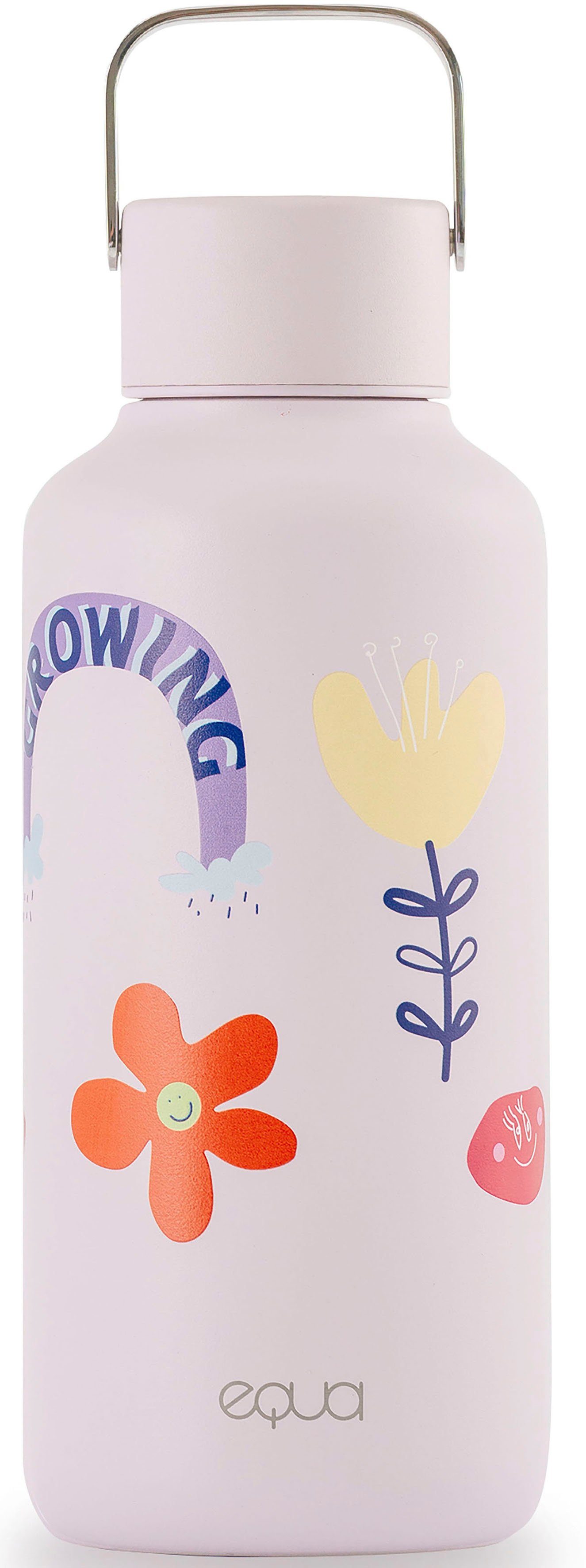 equa Trinkflasche Timeless FLWR 600 ml, Edelstahl