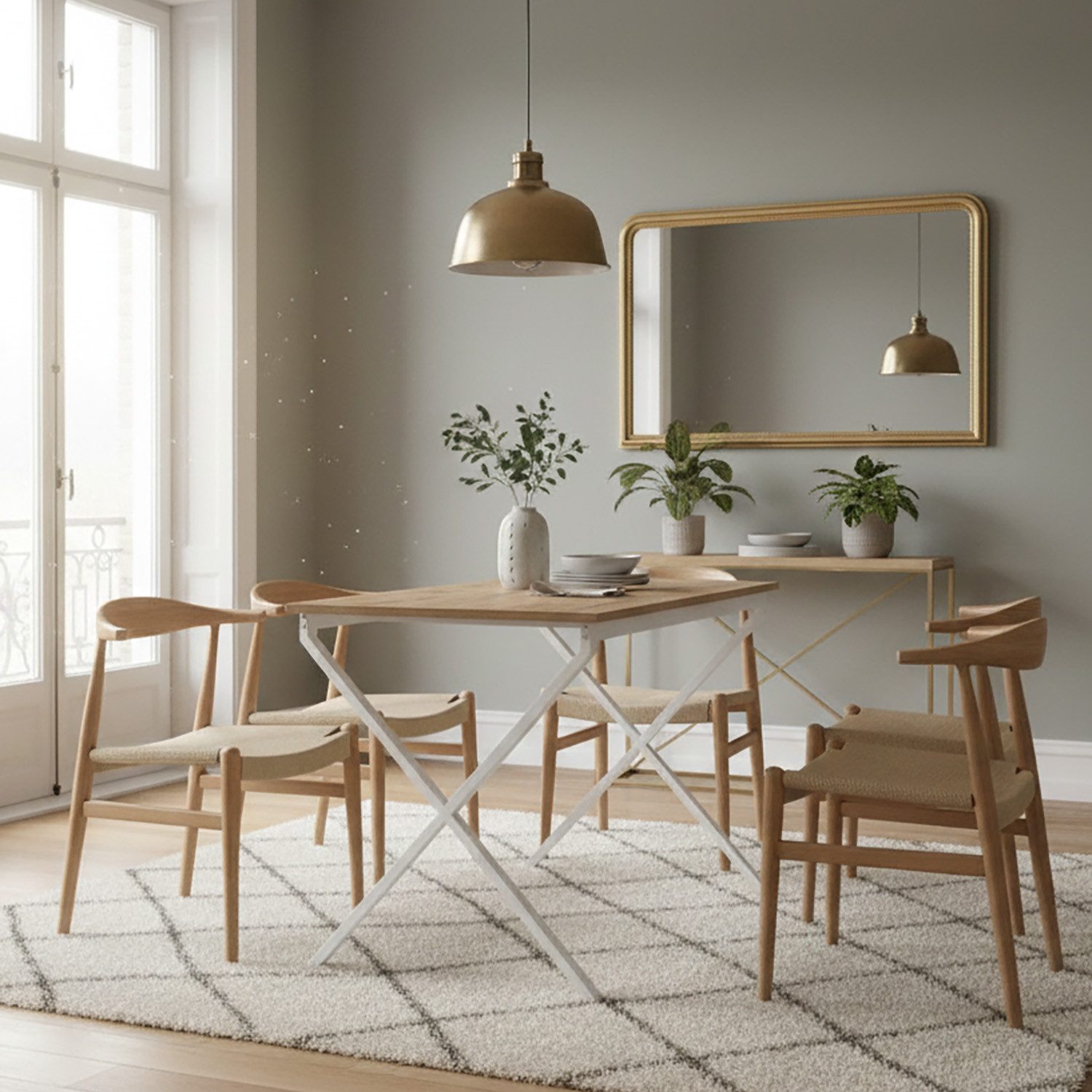 B&D home Esstisch SAMUEL, Metallgestell schwarz oder weiß, 120x60cm,platzsp günstig online kaufen