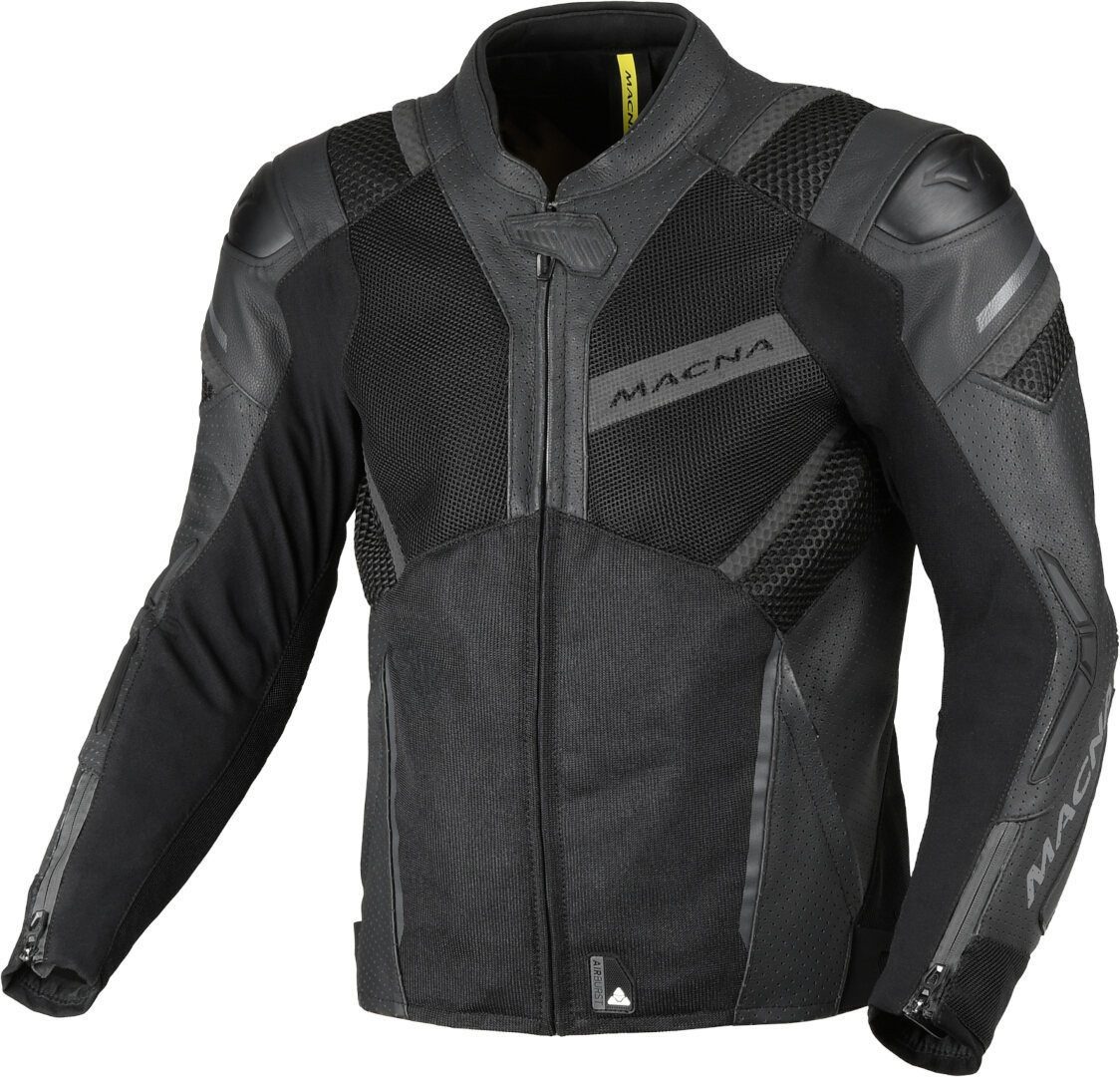 Macna Motorradjacke Galvic perforierte Motorrad Leder-/Textiljacke perforiert