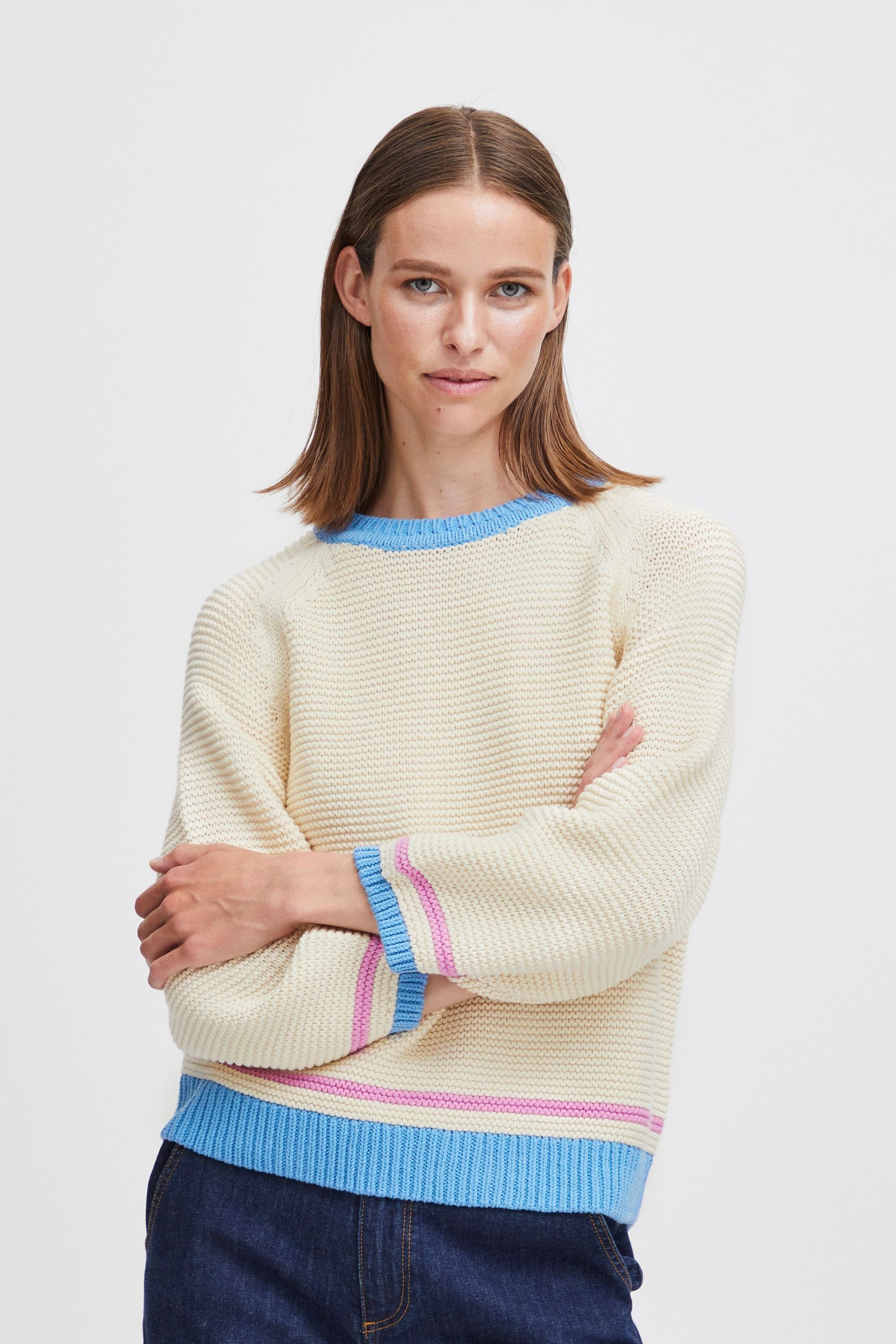 b.young Strickpullover BYOMA JUMPER - 20813529 Birch Mix (200779)