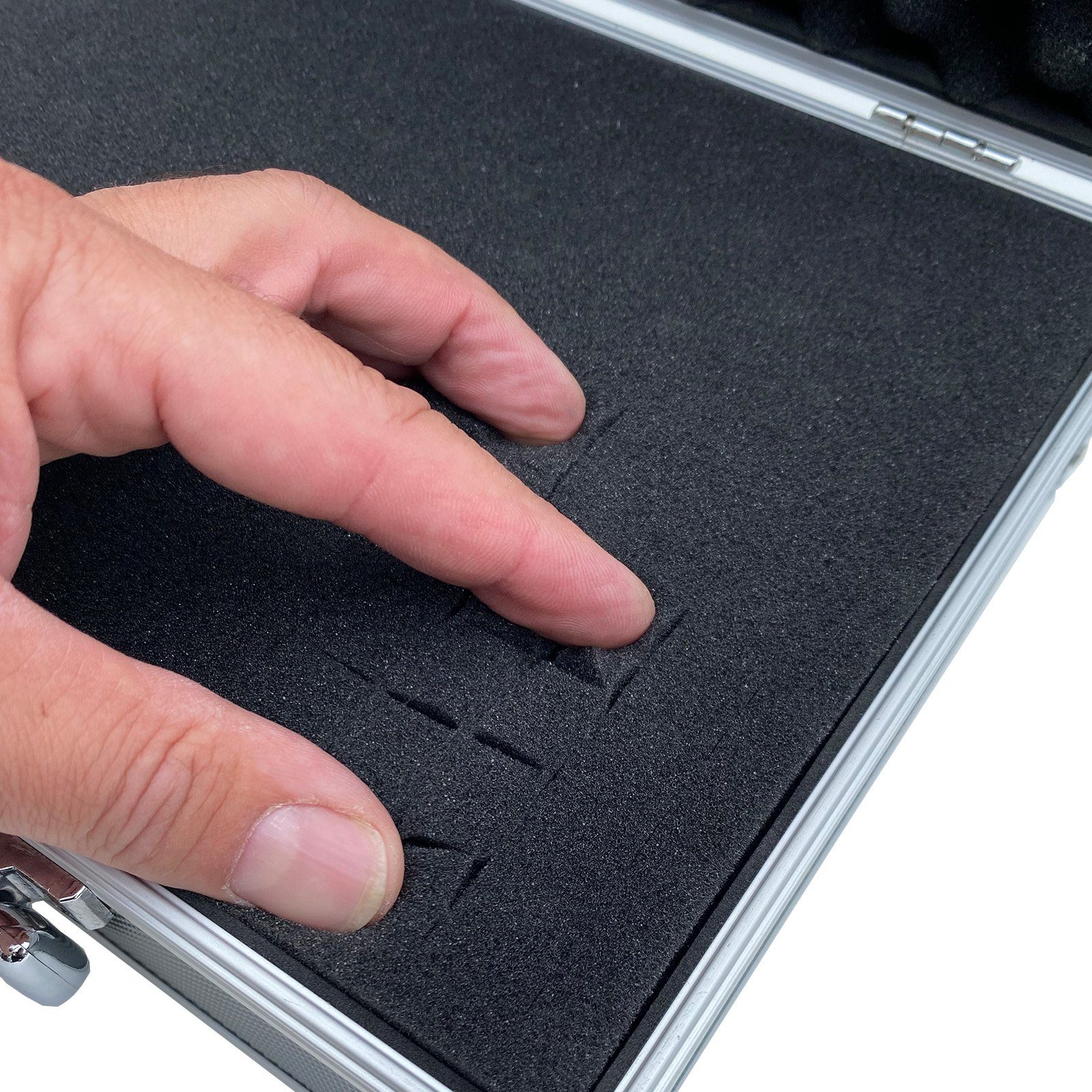 (LxBxH Farben Grau mit Tools Koffer ECI Box verschiedene Schaumstoffeinlage Aluminium Werkzeugkoffer