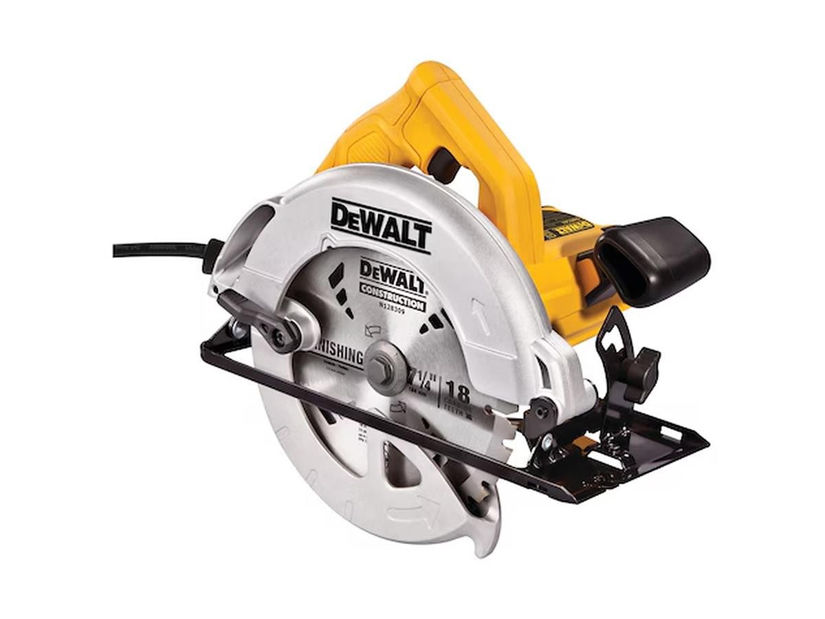 DeWalt Handkreissäge 65 mm 1350 Watt, Einzelgerät / kein Set, Netzbetriebene Handkreissäge mit Zubehör, ohne Transportkoffer