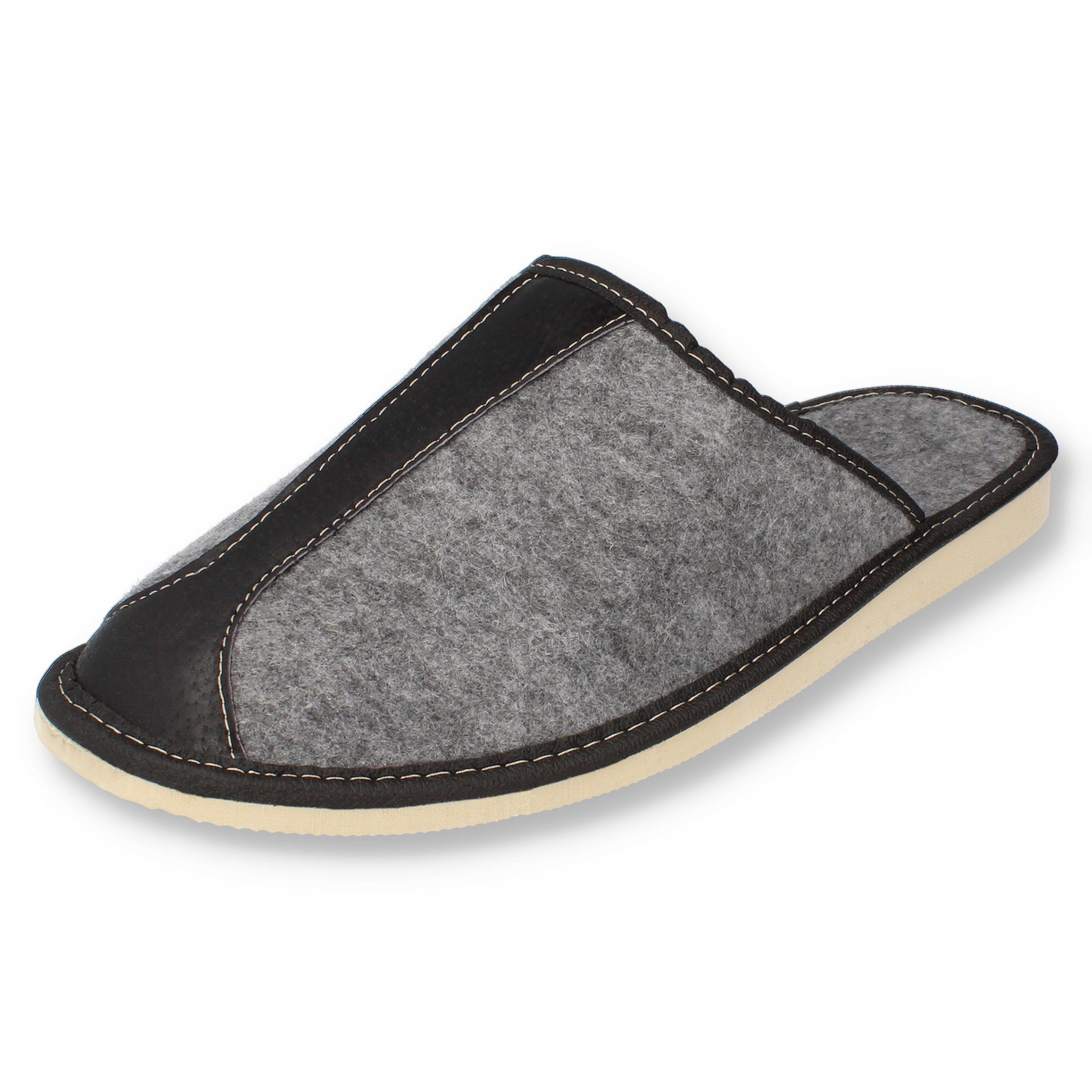 filsko Elegante Filz Hausschuhe für Herren Hausschuh