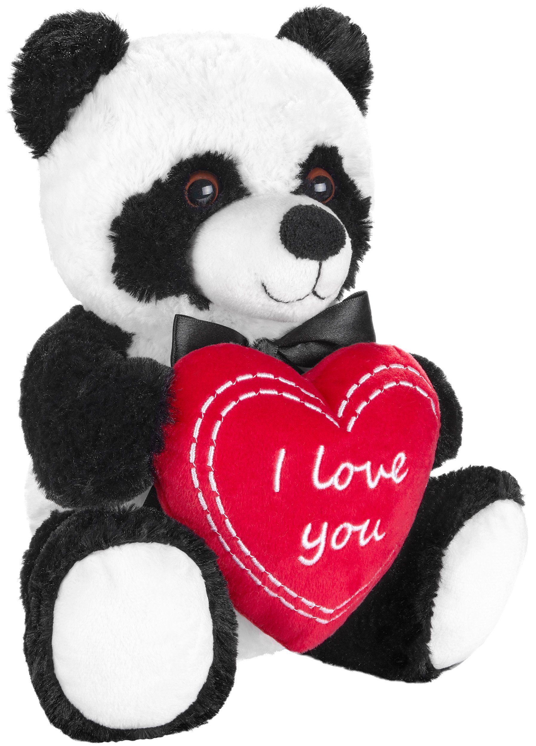 BRUBAKER Kuscheltier Panda Teddy Plüschbär mit Herz Rot - I Love You (1-St. günstig online kaufen