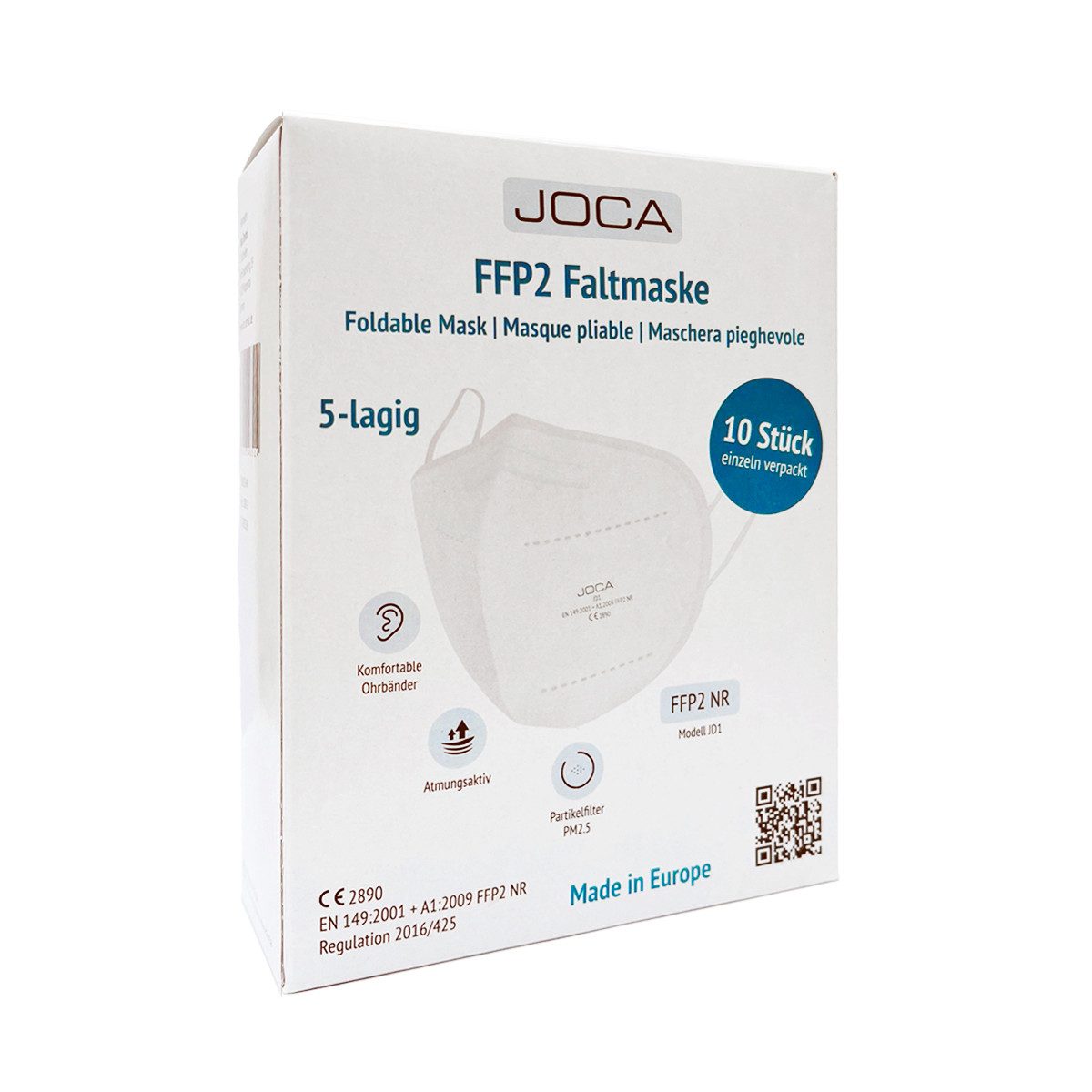 Joca Dental Mund-Nasen-Maske Joca FFP2 Maske JD1, weiß (10er Box)