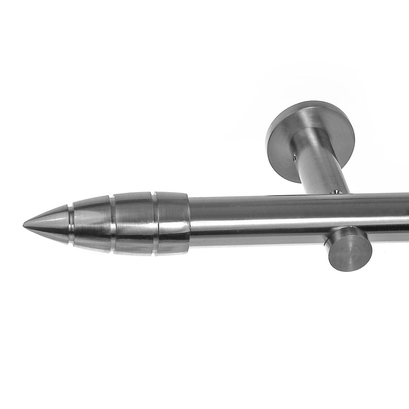 BASIT Gardinenstange Edelstahloptik 20mm mit Wandträgern 120 cm E39, Ø 20 m günstig online kaufen