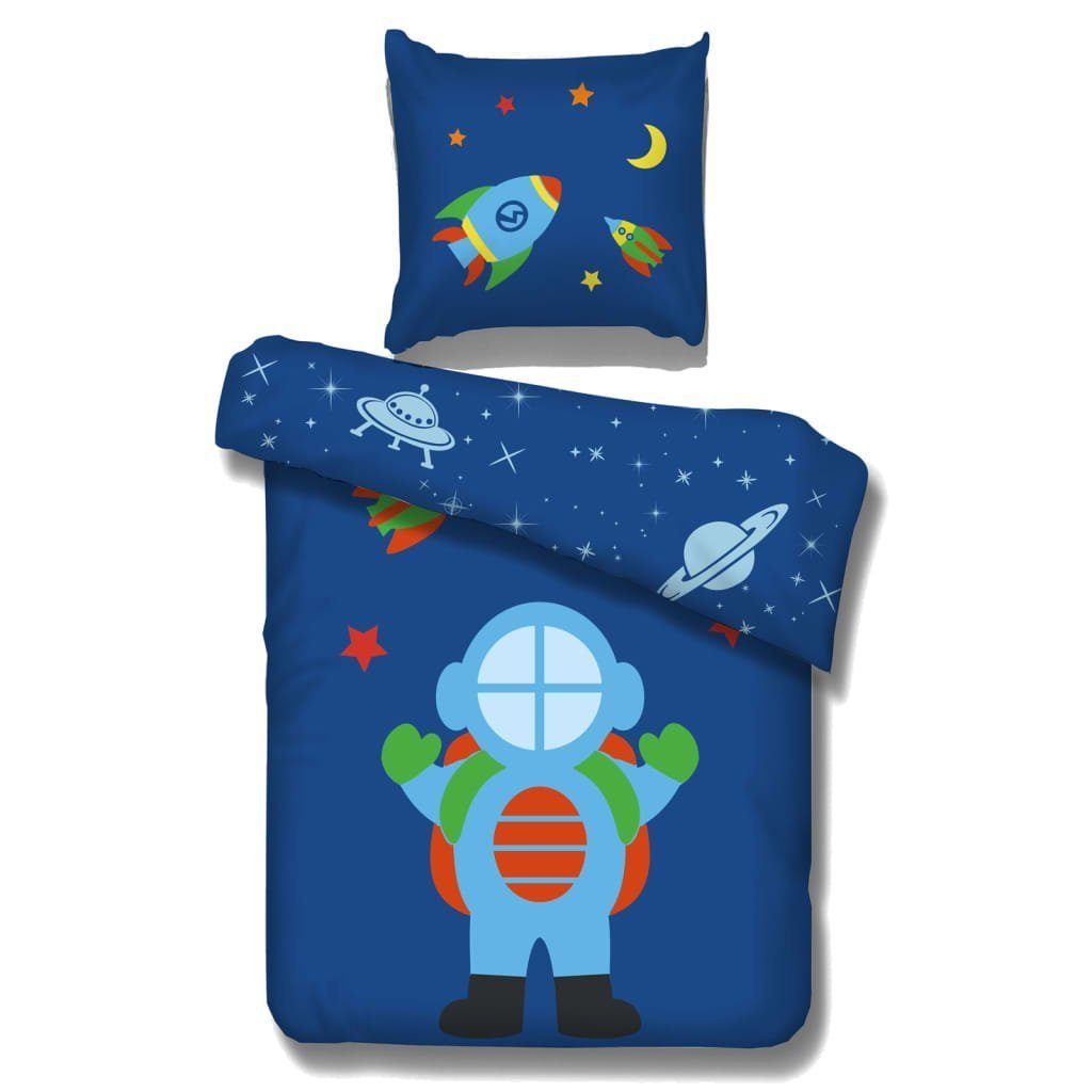 Tagesdecke Bettbezug-Set Astronaut 195x85 cm Baumwolle, Vipack Blau