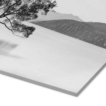 Posterlounge Acrylglasbild Sebastian Warneke, Einsamer Baum / schwarz-weiß, Badezimmer Rustikal Fotografie