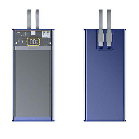4smarts Lucid Dual Cord 10000mAh 22,5W blau Powerbank 10000 mAh