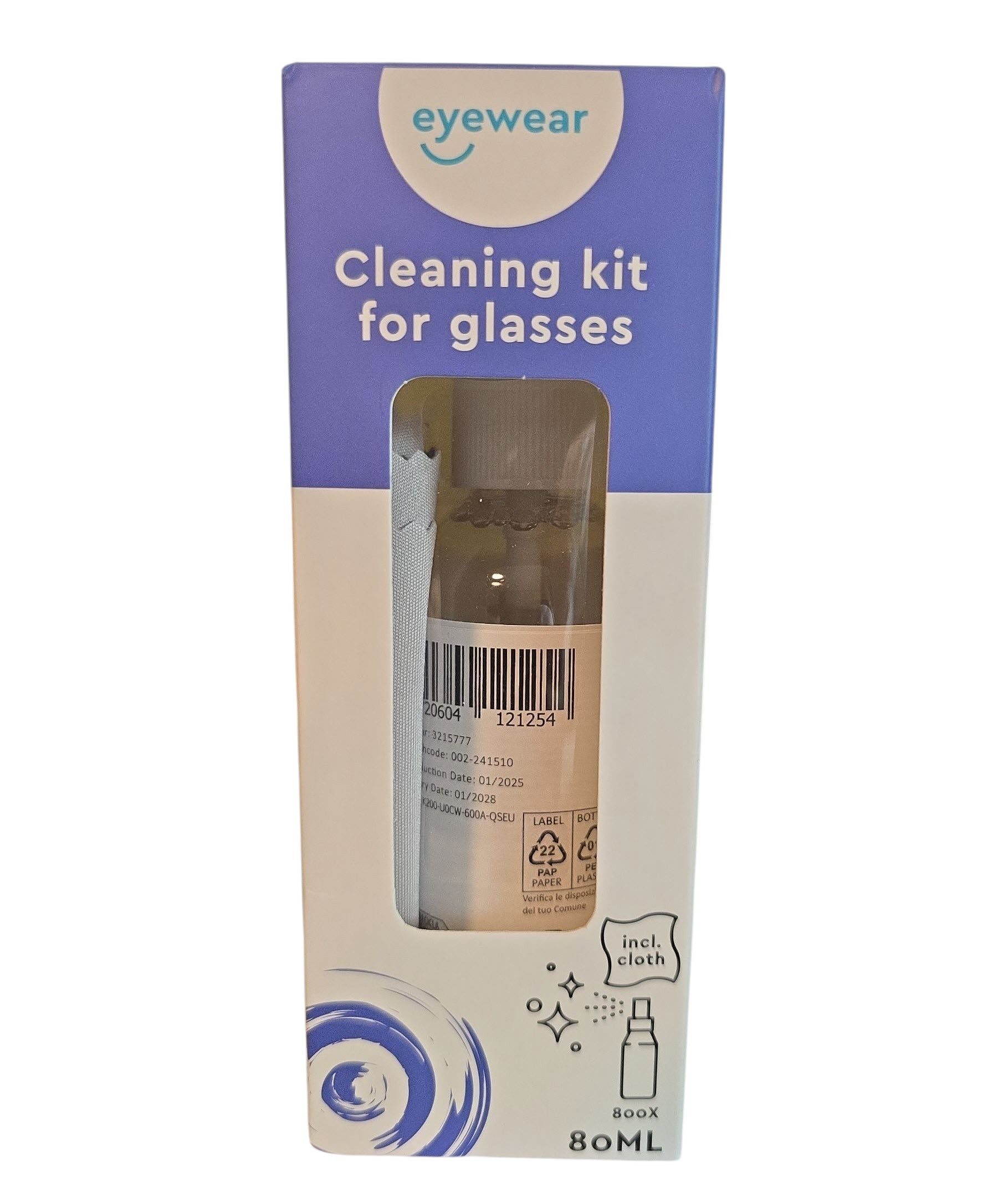 Spectrum Brillenreinigungsset 80 ml Spray und Tuch Стеклоочиститель