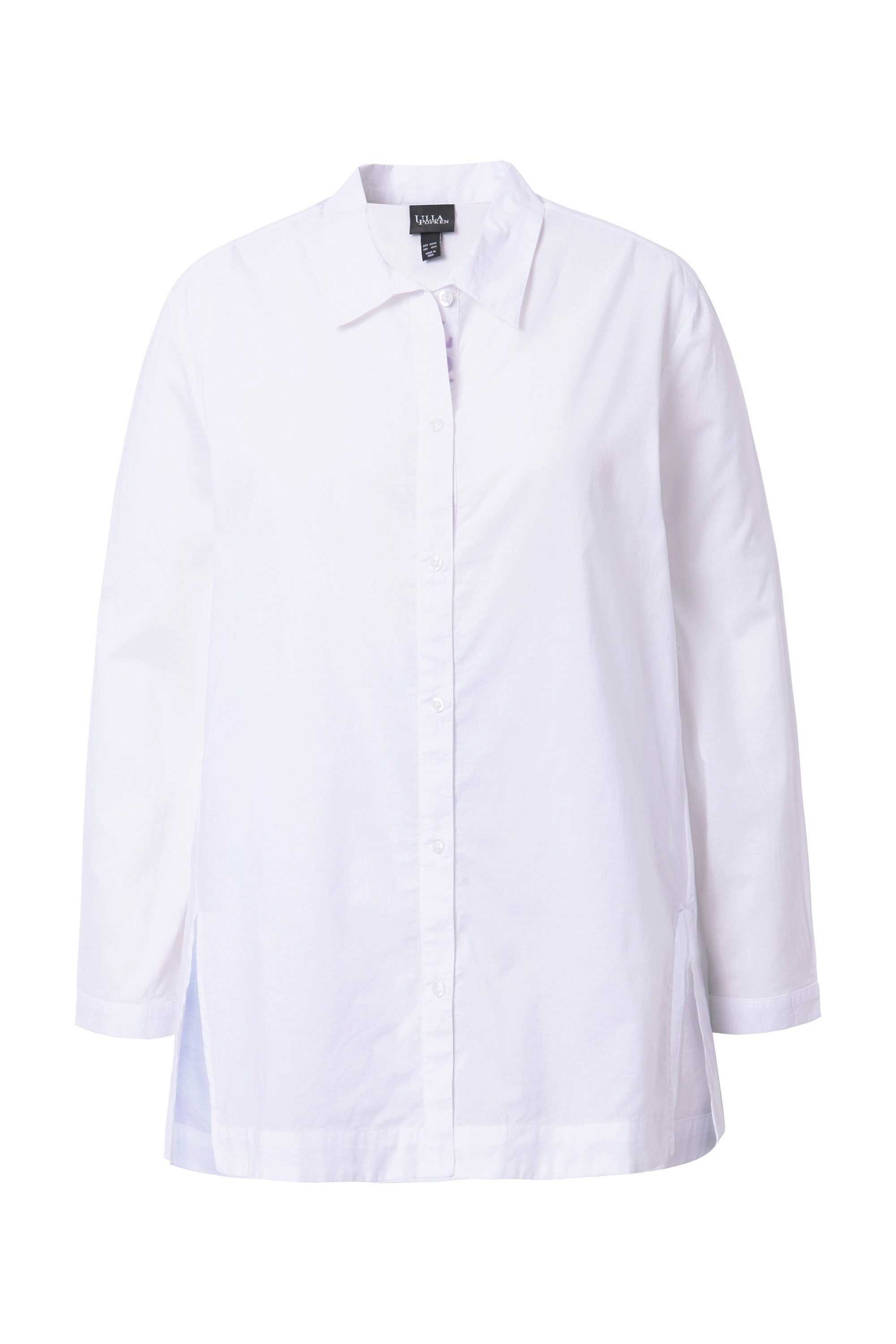 Ulla Popken Longbluse Bluse Saumschlitze A-Linie günstig online kaufen