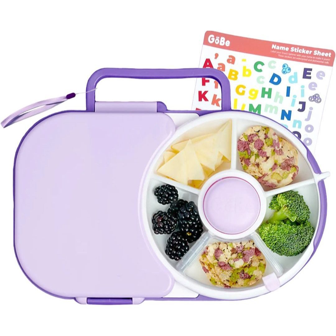 suebidou Lunchbox 2in1 Kinder Lunchbox & Snack Spinner mit innovativer Drehfunktion, (Kann auseinander gebaut werden, 1 Snackbox mit Deckel), nachhaltig, kreativ
