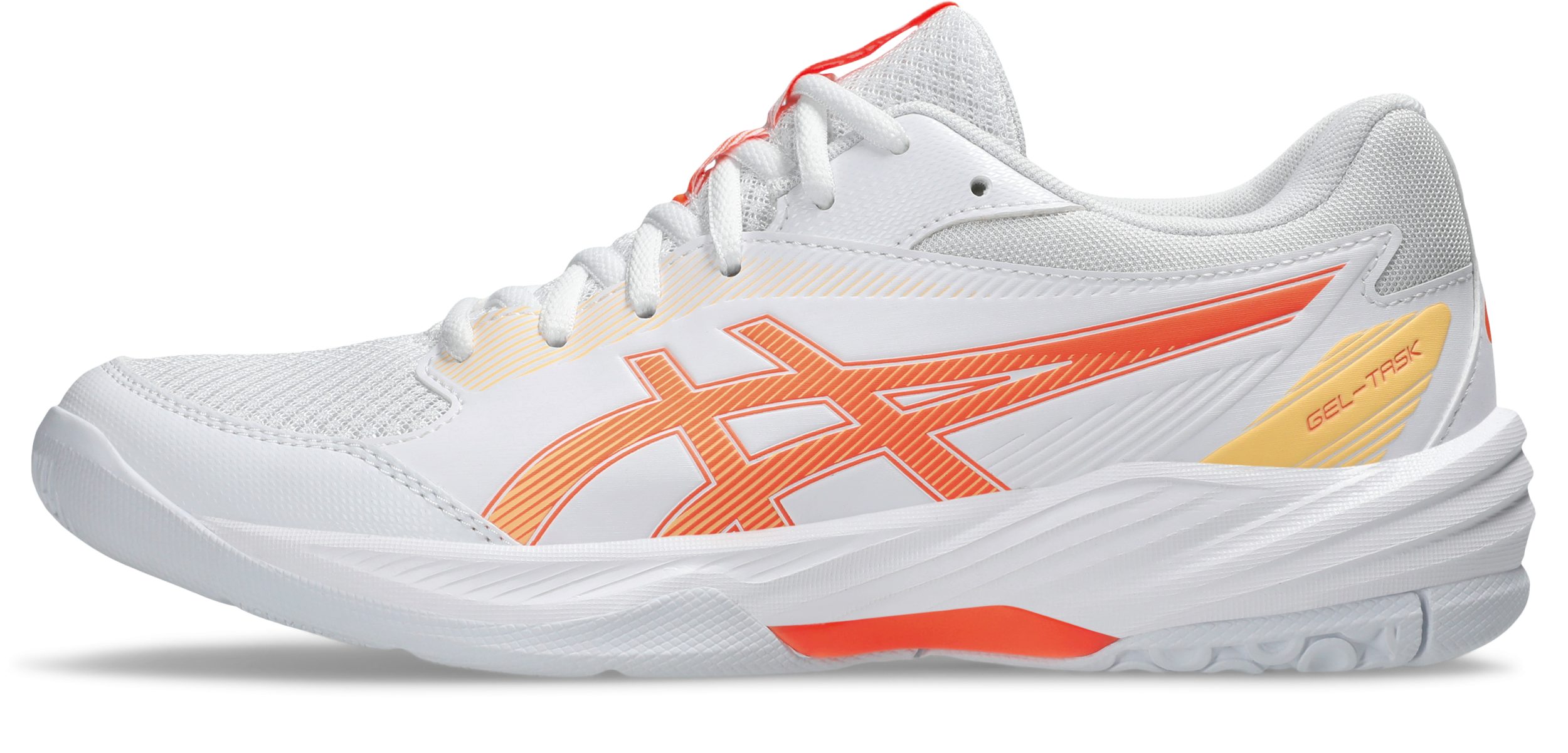 Asics GEL-TASK 4 - Damen Volleyballschuh - White/Vivid Coral Hallenschuh