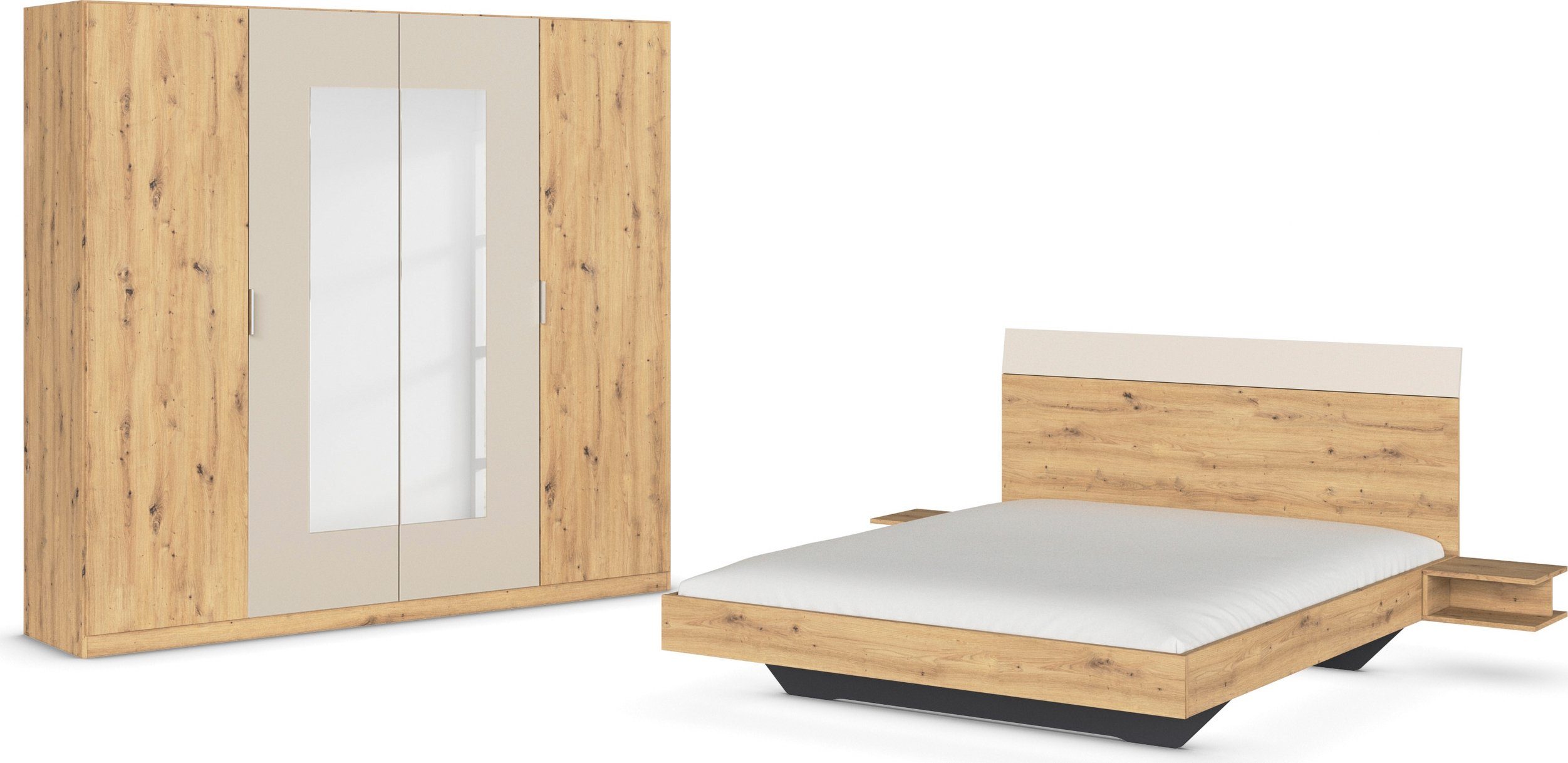 rauch Schlafzimmer-Set "Monza", mit Drehtürenschrank Breite 226 cm, Bettanl günstig online kaufen