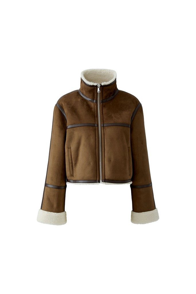 Oui Lederjacke Outdoorjacke