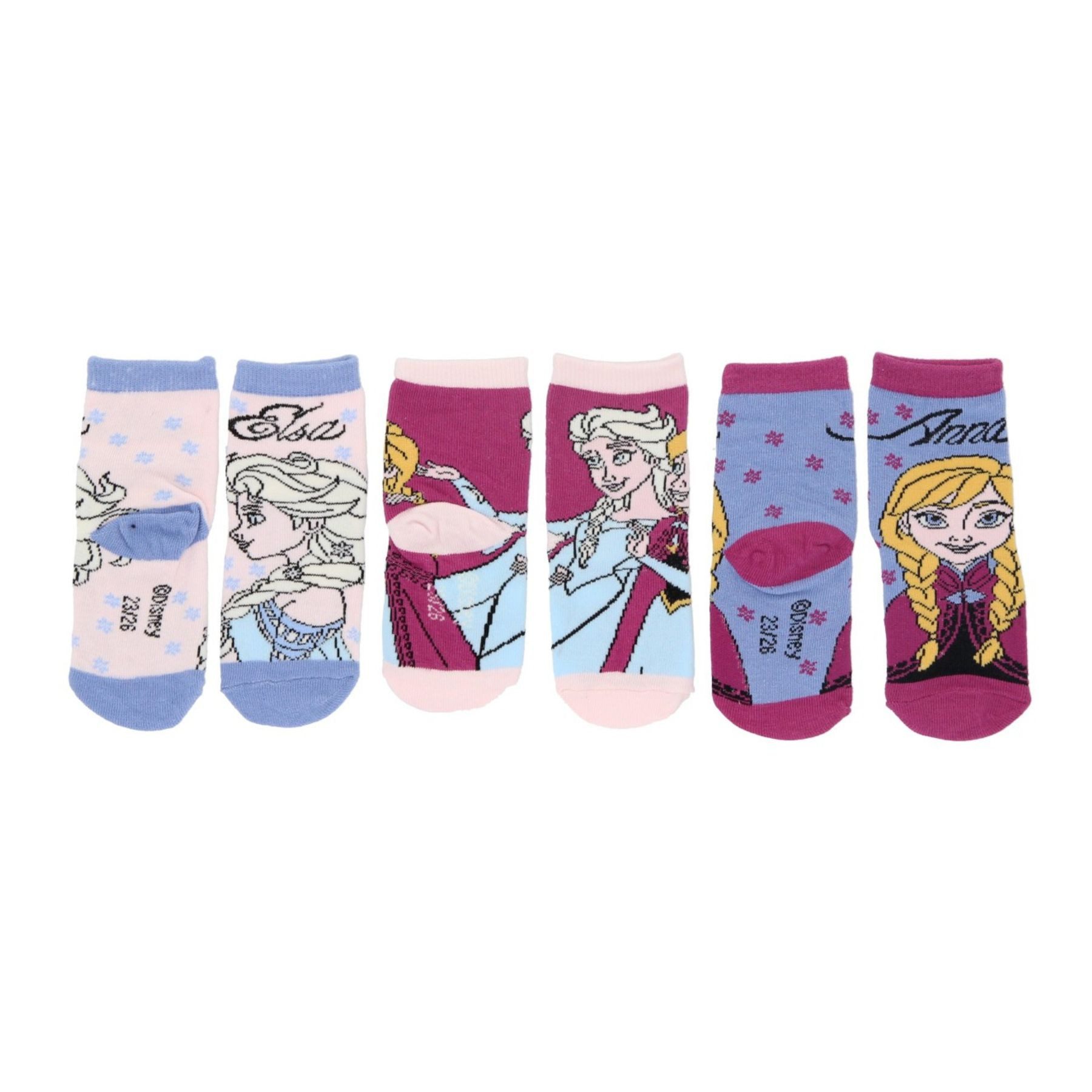 Disney Frozen Sneakersocken Frozen 3er-Pack Socken – Kinder Strümpfe & Söckchen