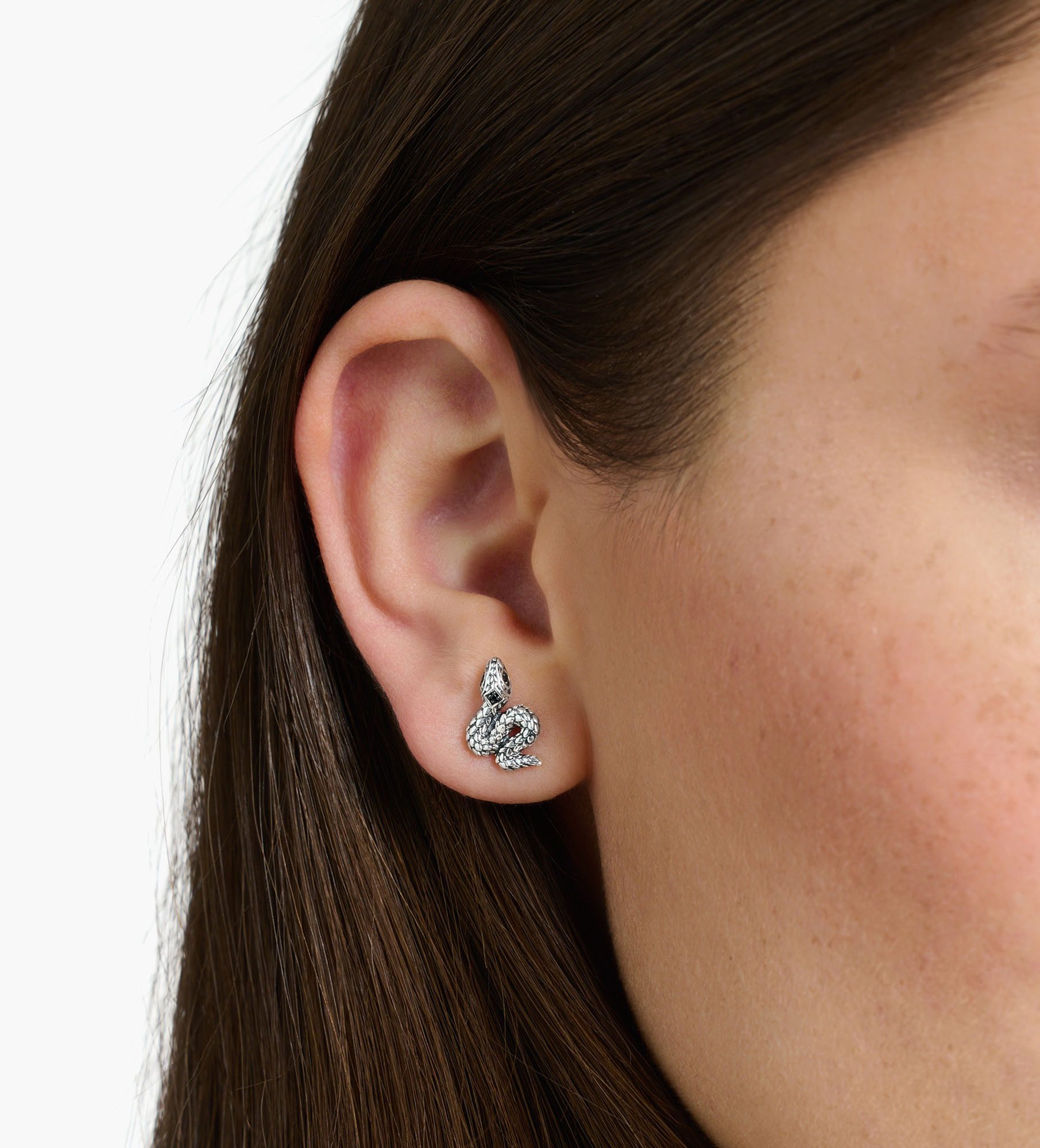 THOMAS SABO Paar Ohrstecker Schlangen-Optik, mit Zirkonia (synth)