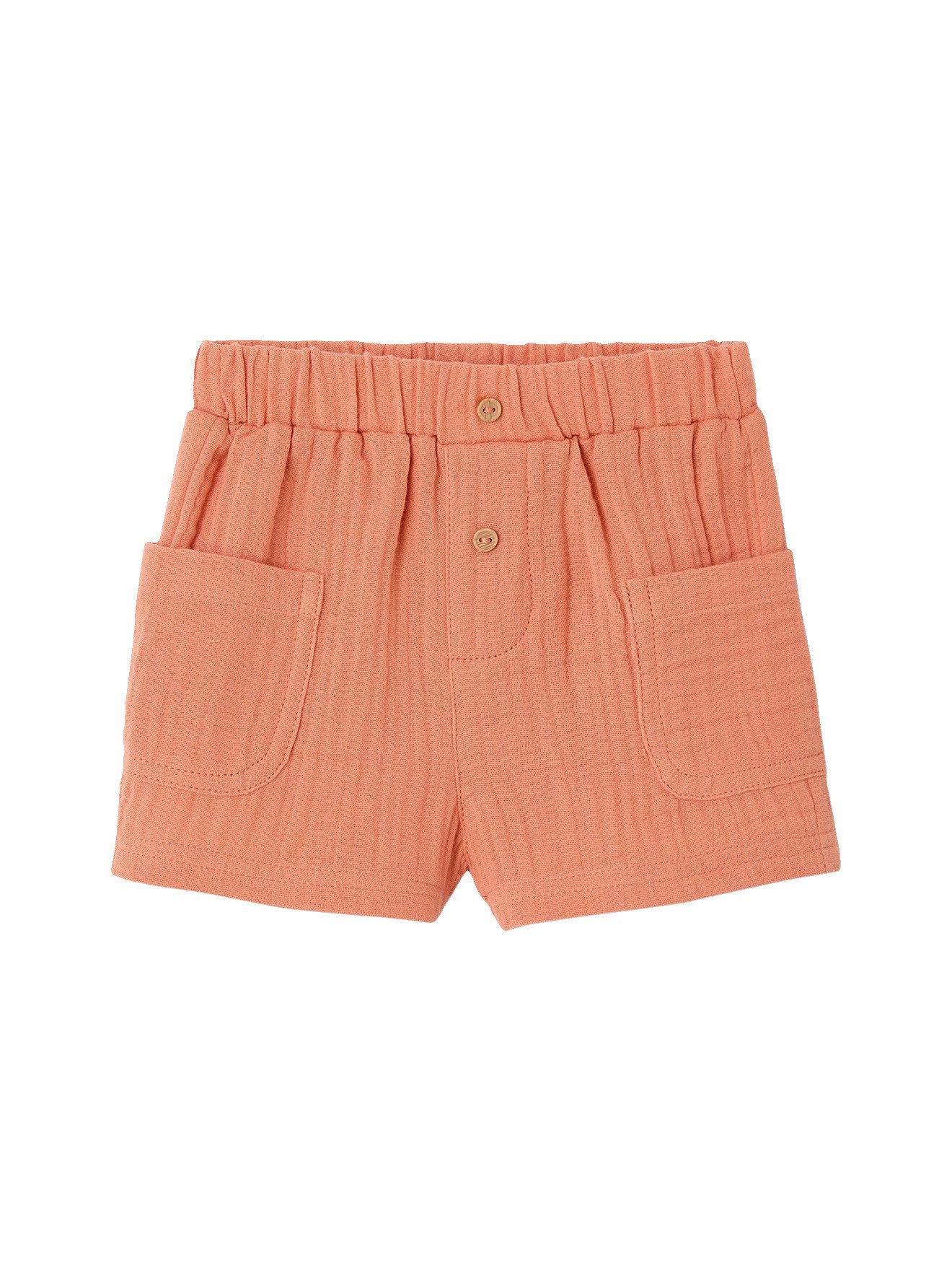 vertbaudet Bermudas Shorts Mädchen Baby mit Dehnbund, Musselin