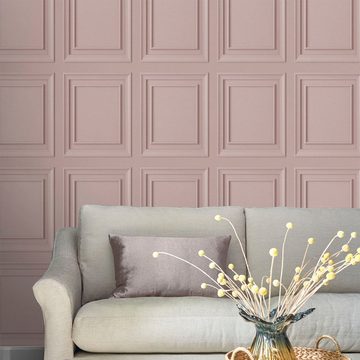 LAURA ASHLEY Vliestapete Laura Ashley Redbrook Wood Panel Blush Vliestapete, 3D-Optik, (1 St), Laura Ashley Redbrook Wood Panel Blush Vliestapete