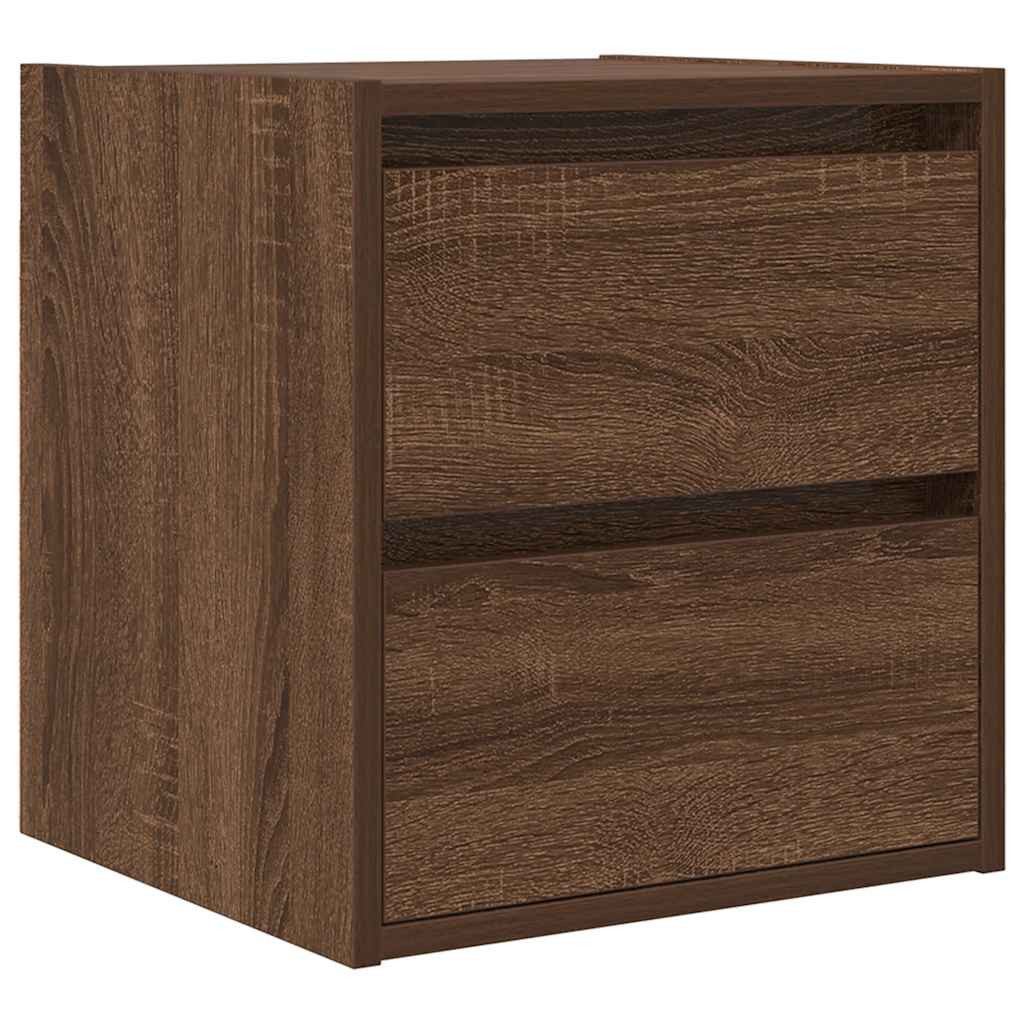 vidaXL Nachttisch Wand-Nachttisch Braun Eichen-Optik 38x34x40 günstig online kaufen