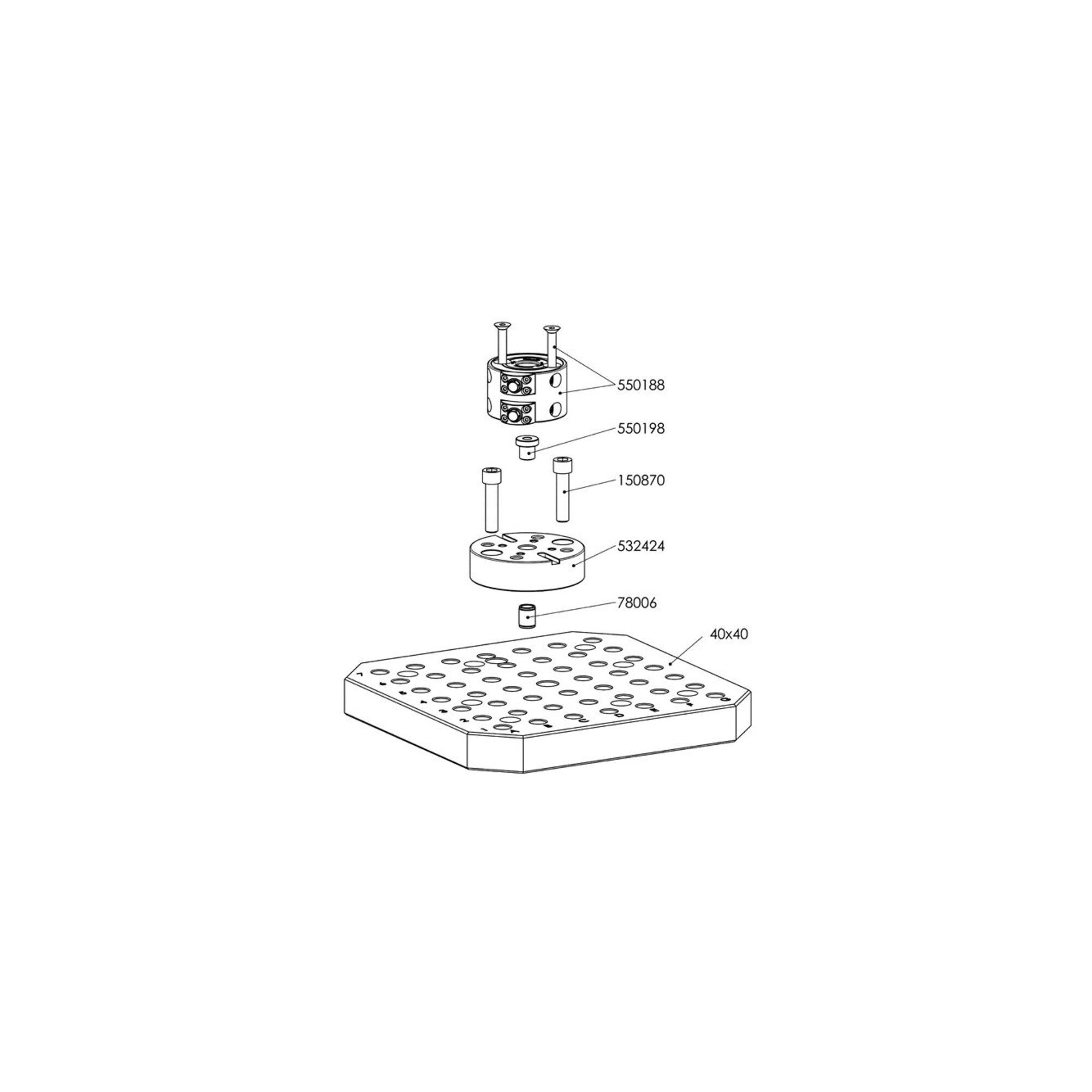 AMF Zubehör-Set AMF Türdrücker 419G, Edelstahl VK8, TS30-50mm, runde Form