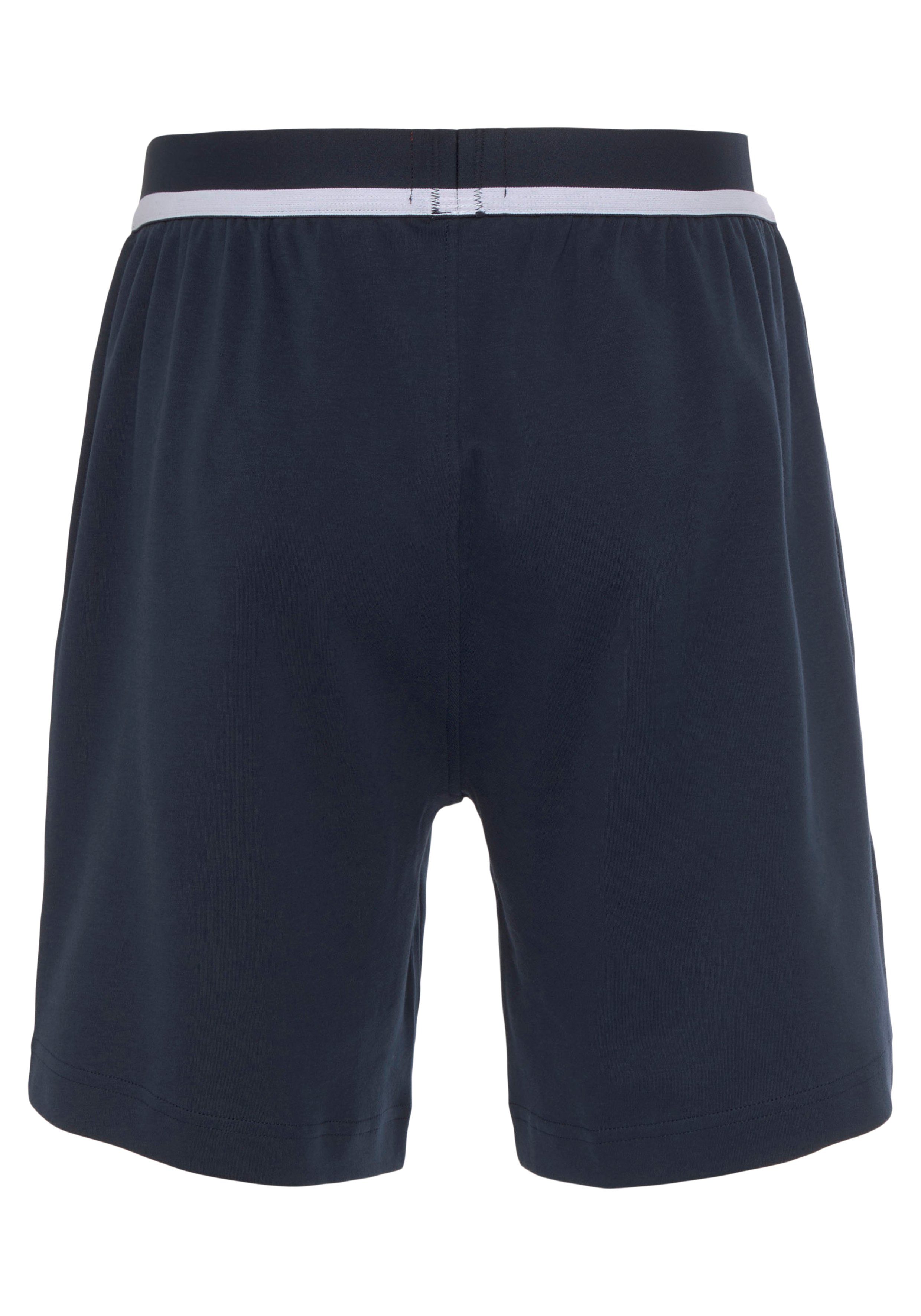 HUGO Pyjamashorts elastischem Bund Colorblock mit Shorts