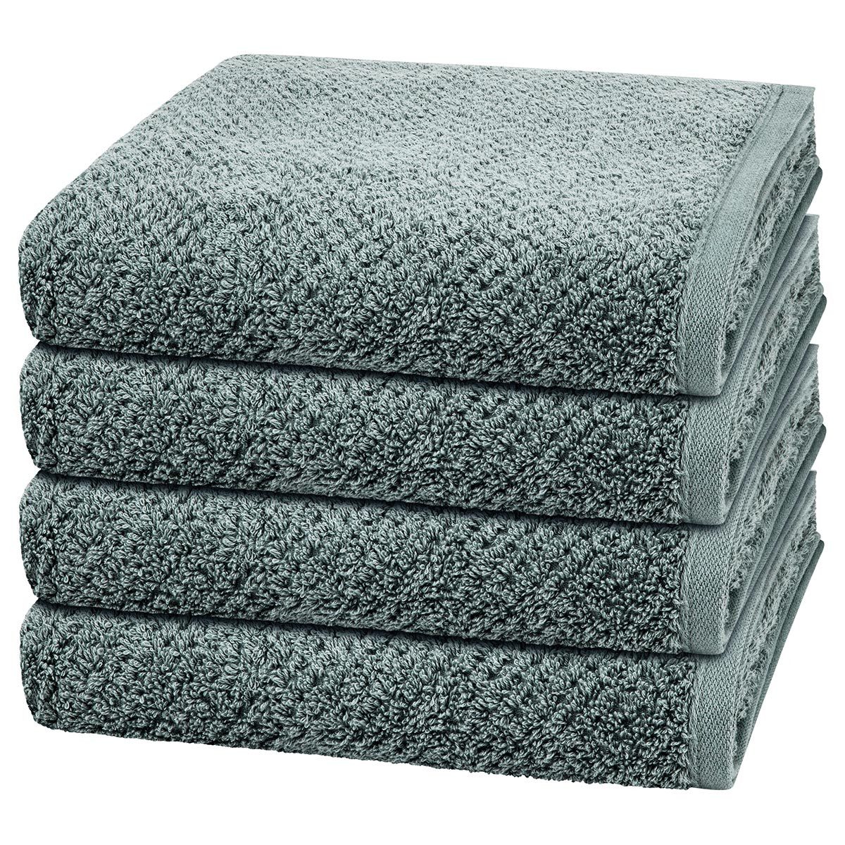 Cawö Handtuch Set Pure, Walkfrottee (Spar-Set, 4-St), 4 X Handtuch im Set - Baumwolle - Saugstark