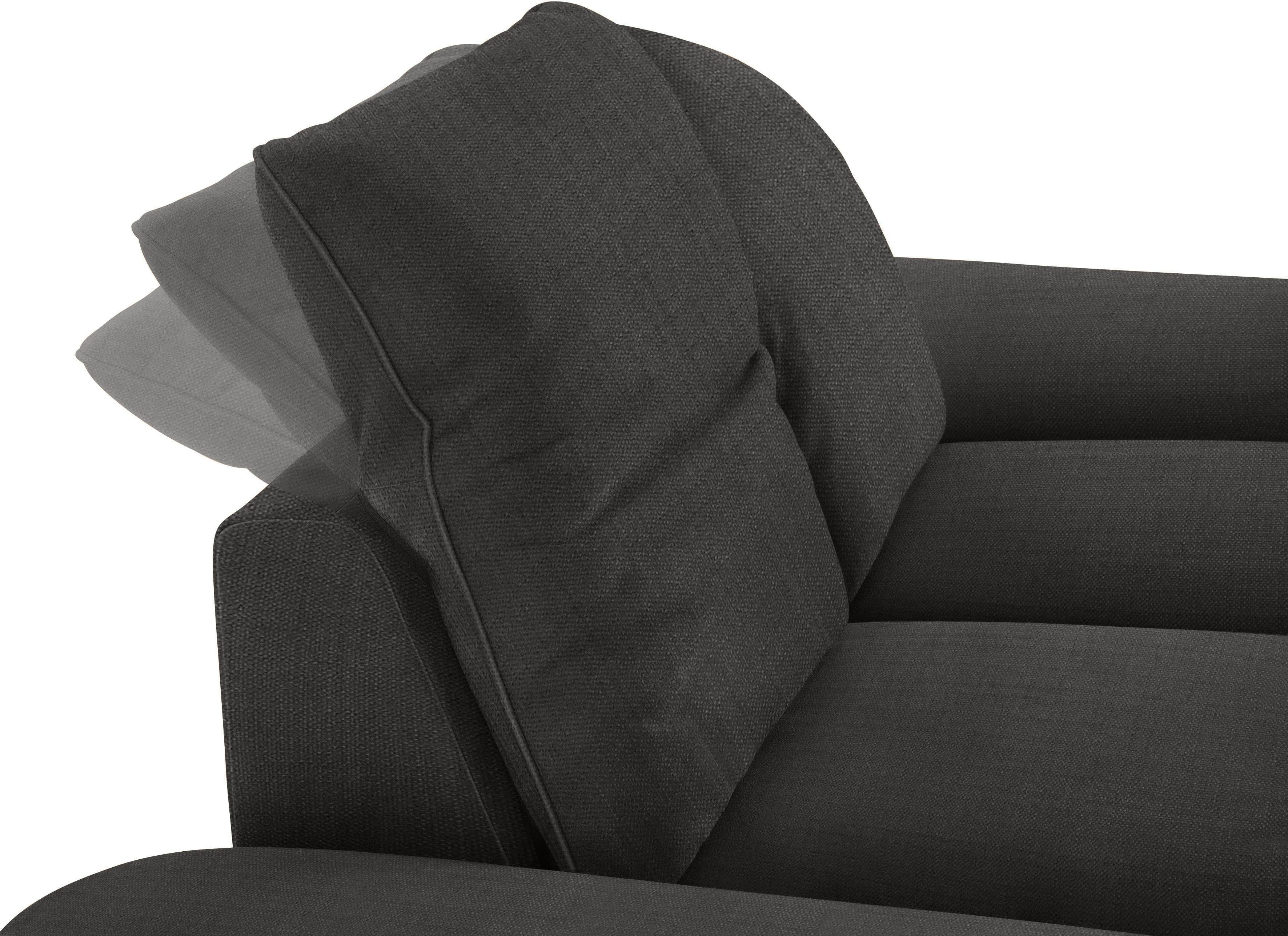 W.SCHILLIG 2,5-Sitzer enjoy&MORE, mit glänzend, Breite Chrom 232 Füße Sitztiefenverstellung, cm