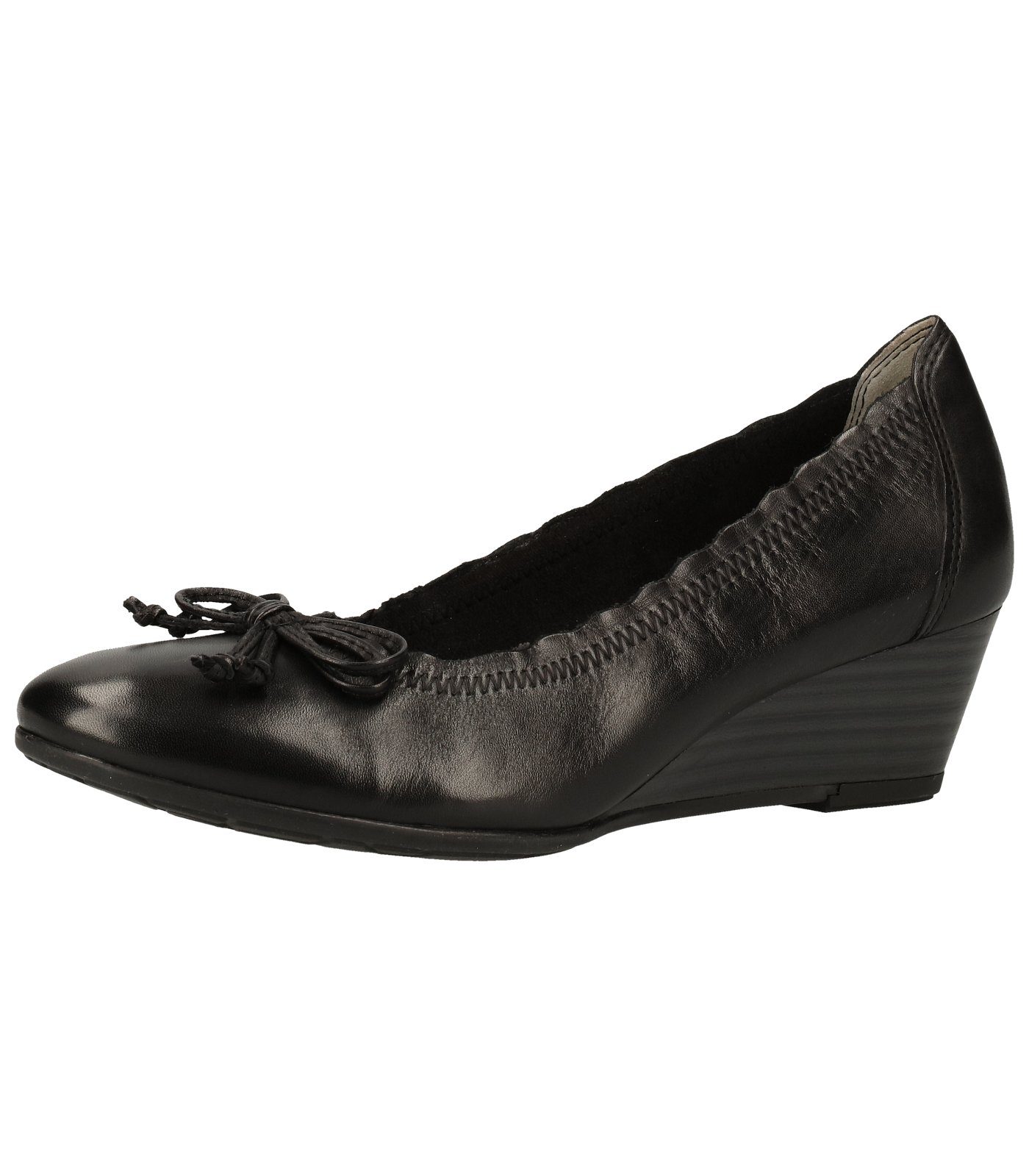 MARCO TOZZI Pumps Leder Keilpumps Schwarz