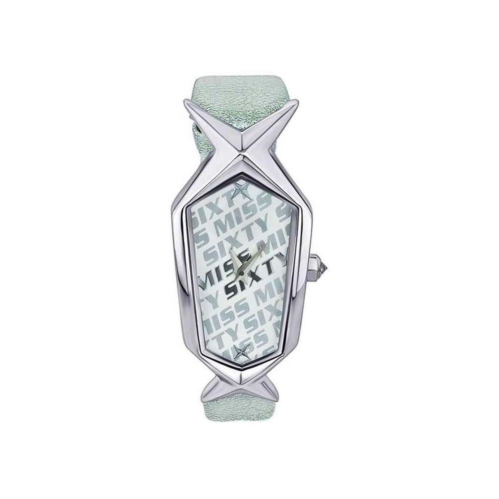 MISS SIXTY Quarzuhr SCJ004, Lederarmband, schlicht, Dornschließe, Silber