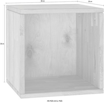 Wohn[glück]lich by Infantil Regalwürfel Würfelsystem Marco 20, Aufbewahrungsregal, Raumteiler Tiefe 20 cm, Massivholz