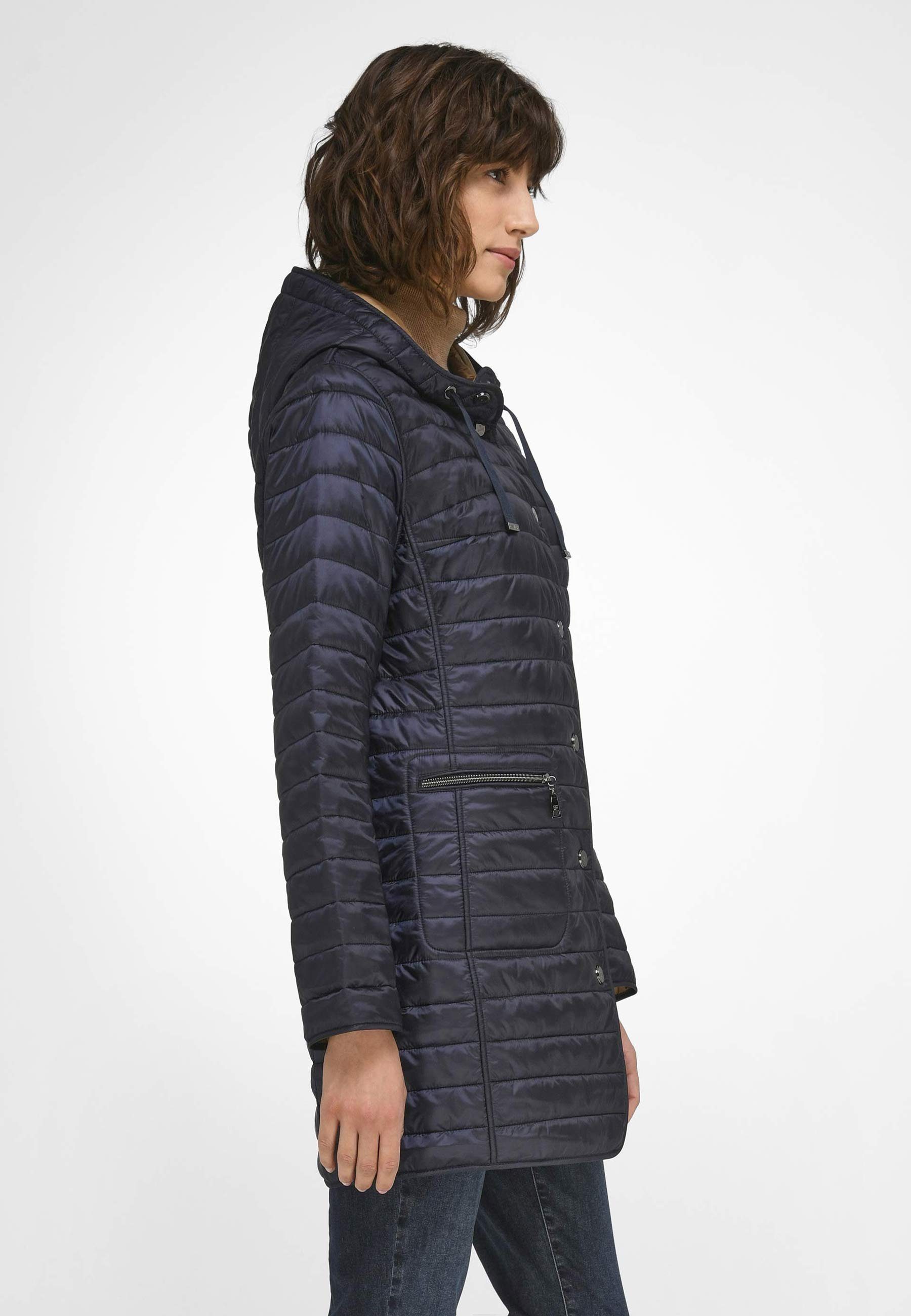 Kapuze Steppjacke mit Basler mitternachtsblau Jacket