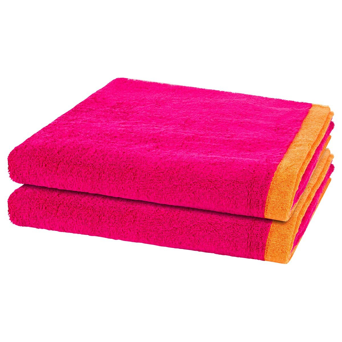 Cawö Handtuch Set Lifestyle Splash, Walkfrottee (Spar-Set, 2-St), 2 X Duschtuch im Set - Baumwolle - Saugstark