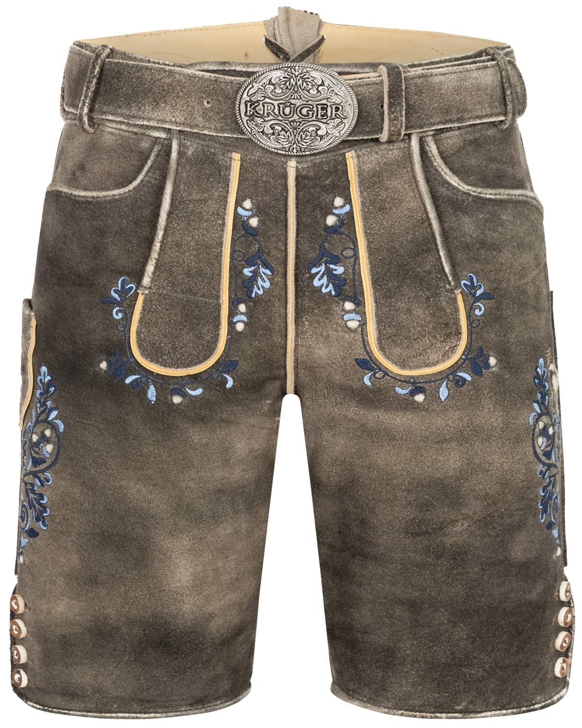 KRÜGER BUAM Trachtenlederhose Kurze Lederhose 'Elian' günstig online kaufen