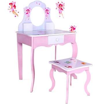 habeig Schminktisch Kinderschminktisch Kindertisch Prinzessin Maltisch #426, inklusive Schublade