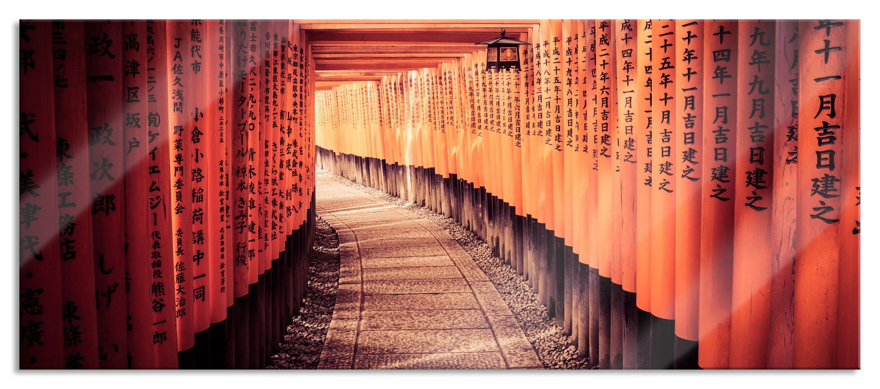 Glasbild Gebetsgang Tempel