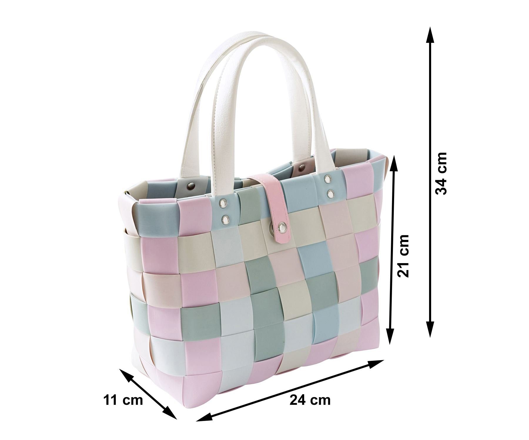 Kobolo Einkaufsshopper Einkaufstasche CANDY SMALL Henkeln und Verschluss, 3 l