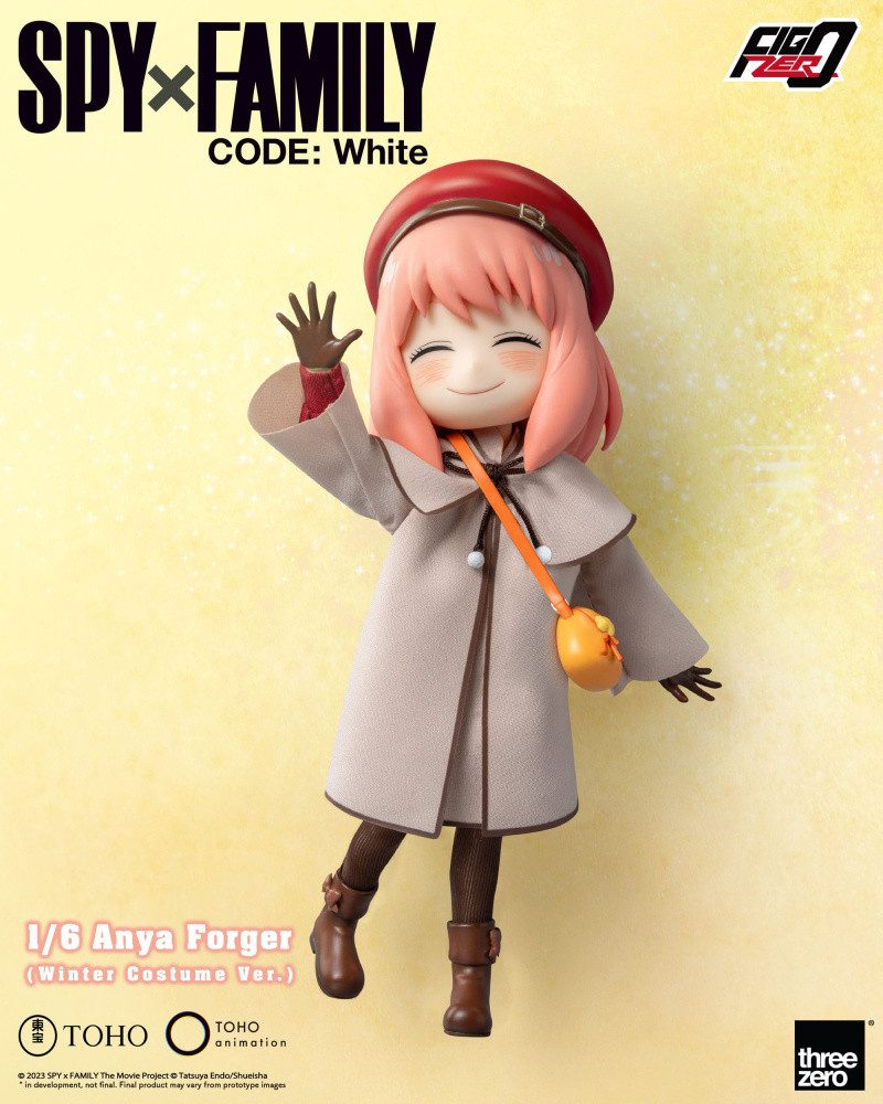 ThreeZero Actionfigur Spy x Family Code: White FigZero Actionfigur 1/6 Anya Forger Winter Co