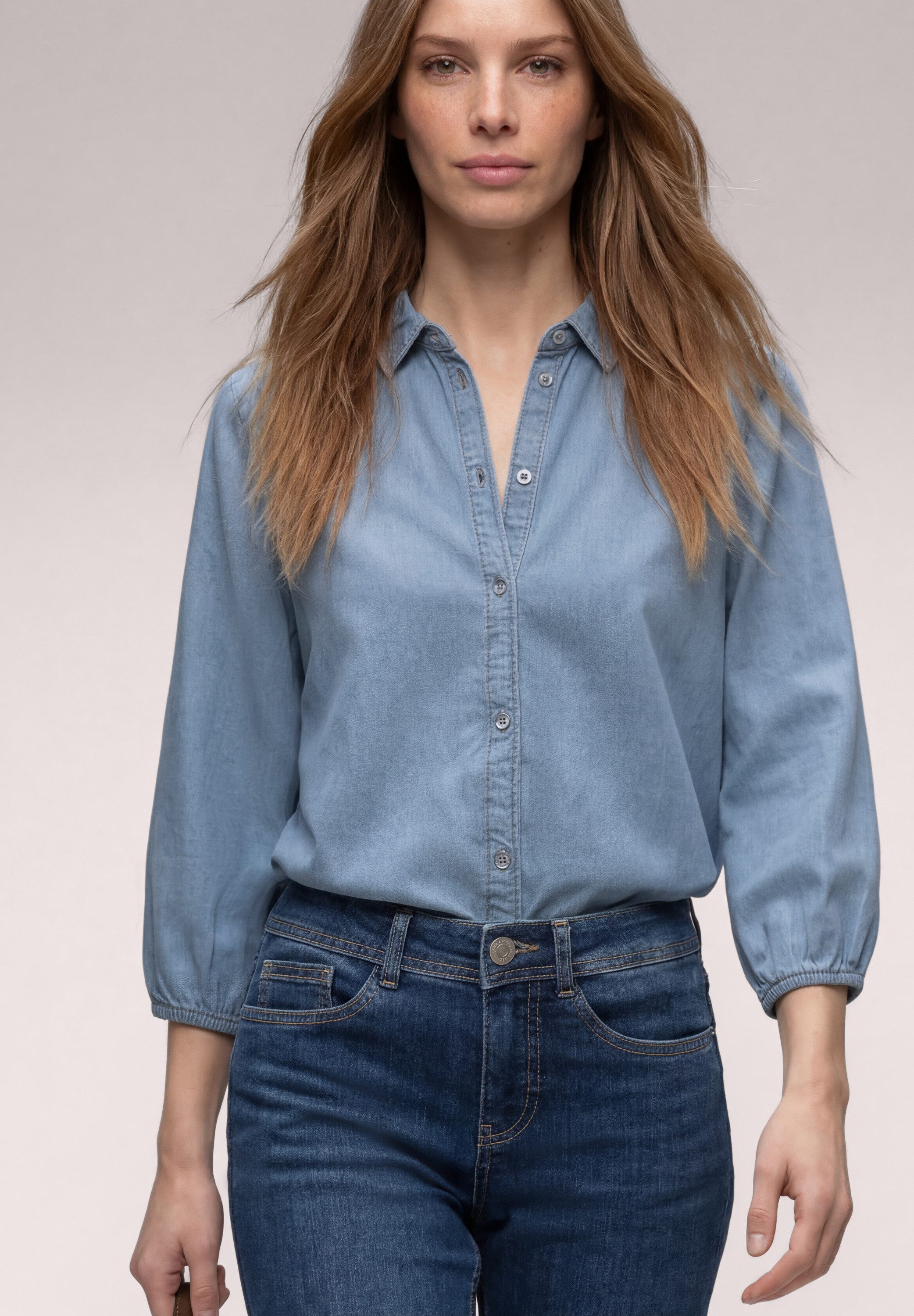 STREET ONE Hemdbluse mit 3/4 Ärmeln günstig online kaufen