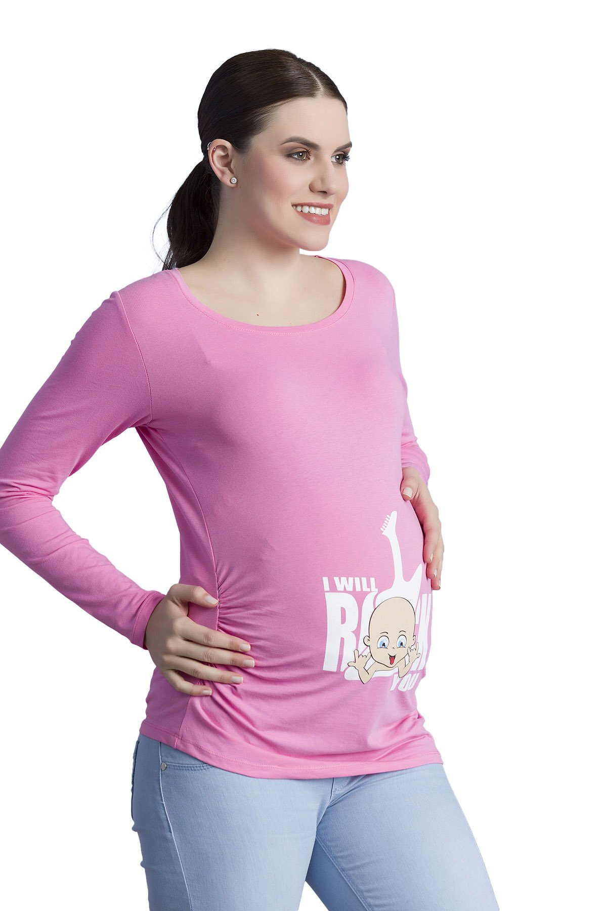 M.M.C. Umstandsshirt I Will Rock You mit Motiv