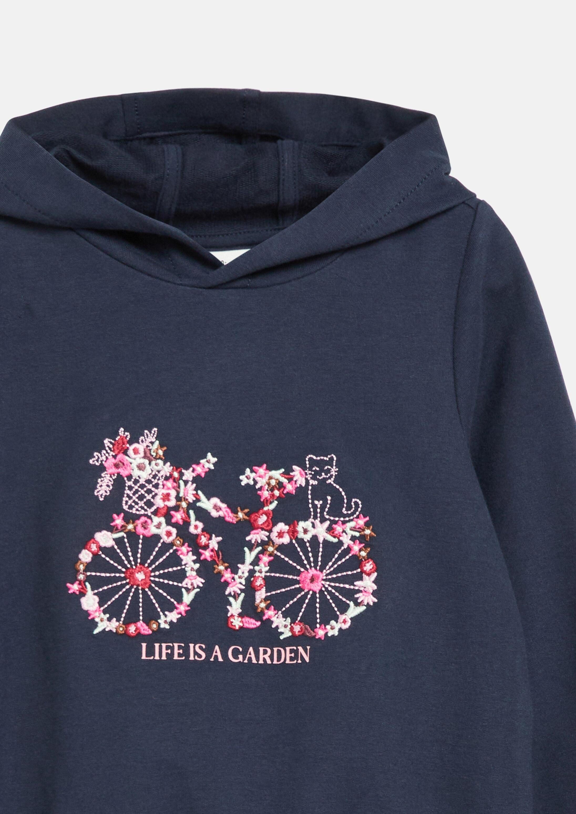 s.Oliver Sweatshirt Sweatshirt Hoodie mit Stickerei – Bild 4 von 4