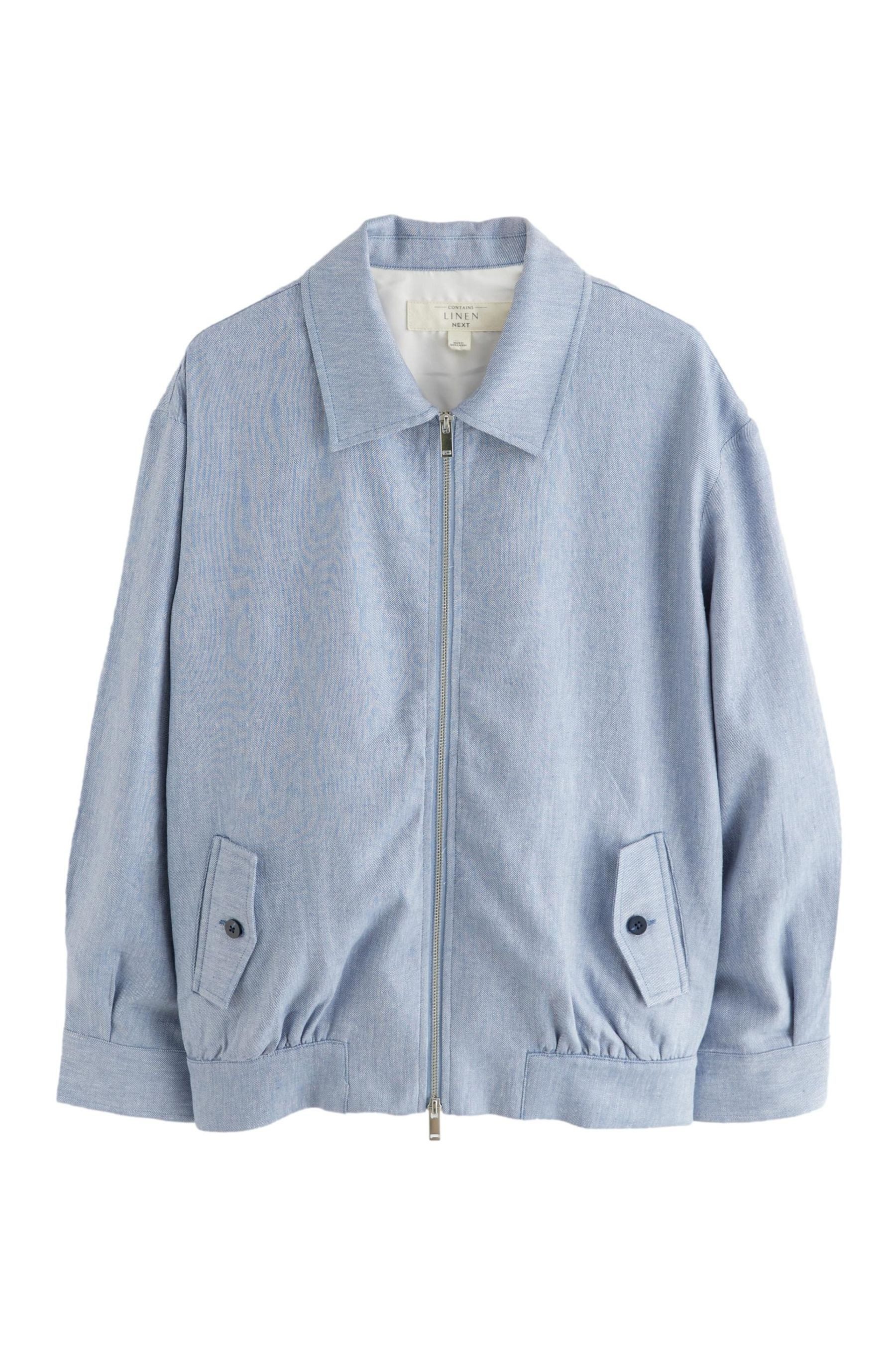 Bomberjacke Bomberjacke mit Reißverschluss und Leinenanteil