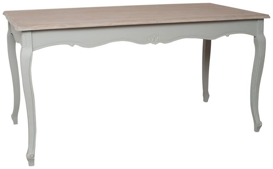 Stylefy Esstisch Catania Pappel Grau Hellbraun (Esstisch, Tisch), aus  Massivholz, rechteckig, viel Stauraum, Landhausstil